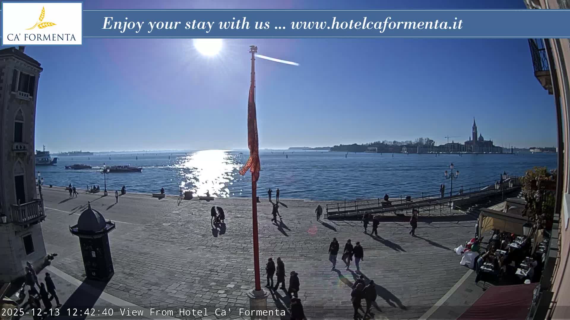 San Marco Basin from Via Garibaldi Live Cam - Venice, Veneto, Italy