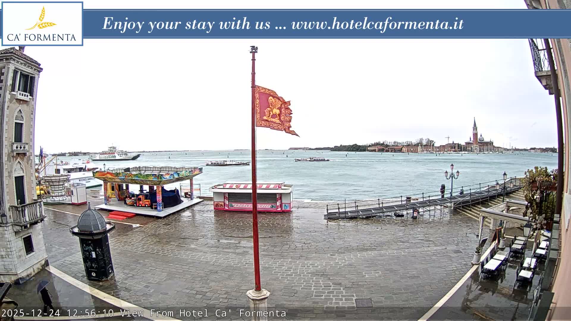 San Marco Basin from Via Garibaldi Live Cam - Venice, Veneto, Italy
