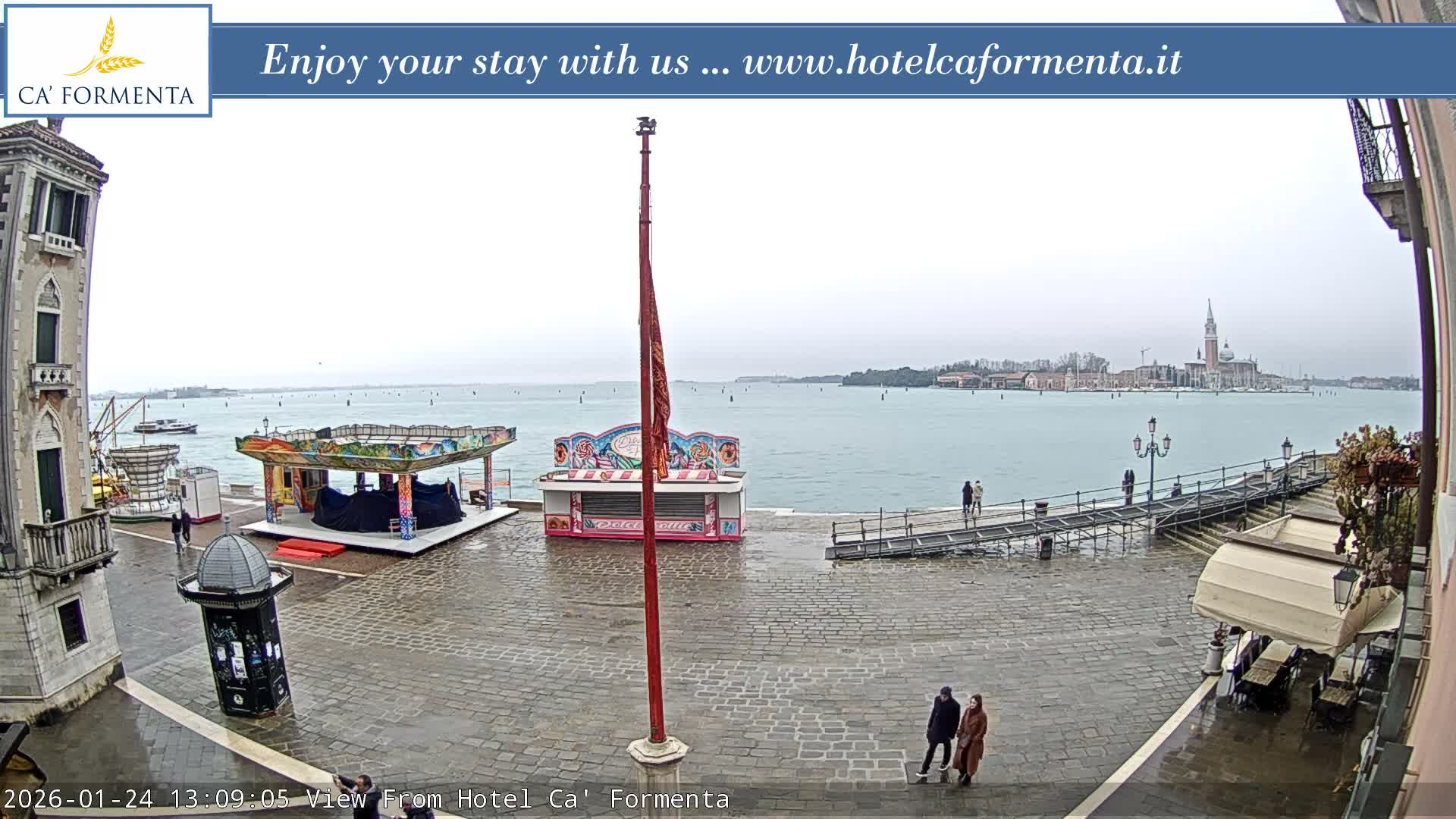San Marco Basin from Via Garibaldi Live Cam - Venice, Veneto, Italy