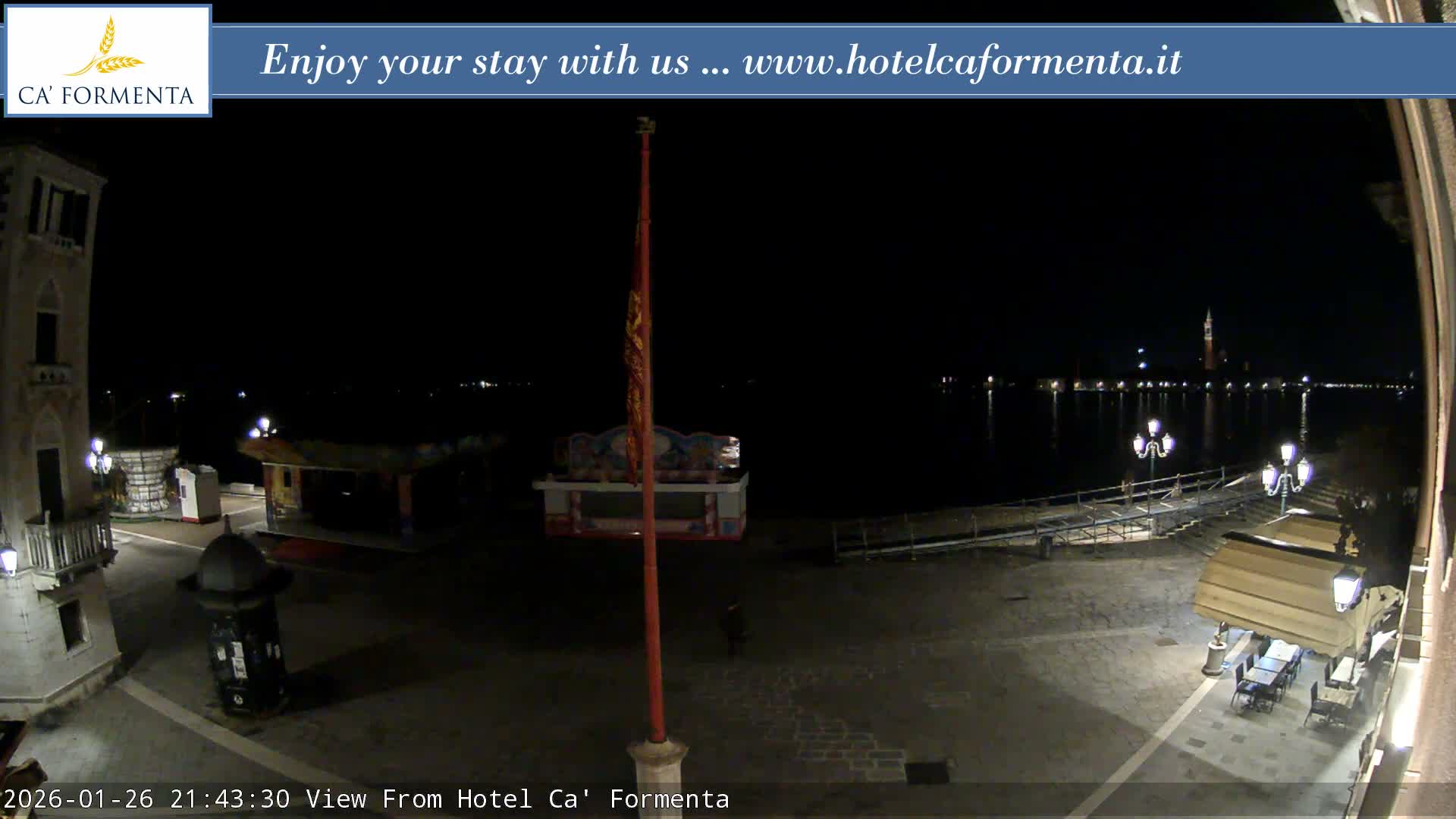 San Marco Basin from Via Garibaldi Live Cam - Venice, Veneto, Italy