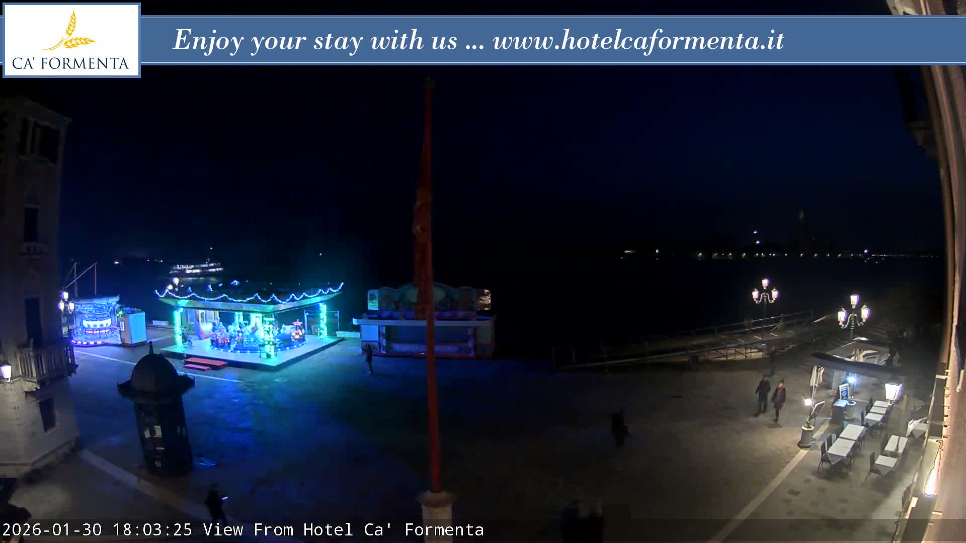 San Marco Basin from Via Garibaldi Live Cam - Venice, Veneto, Italy