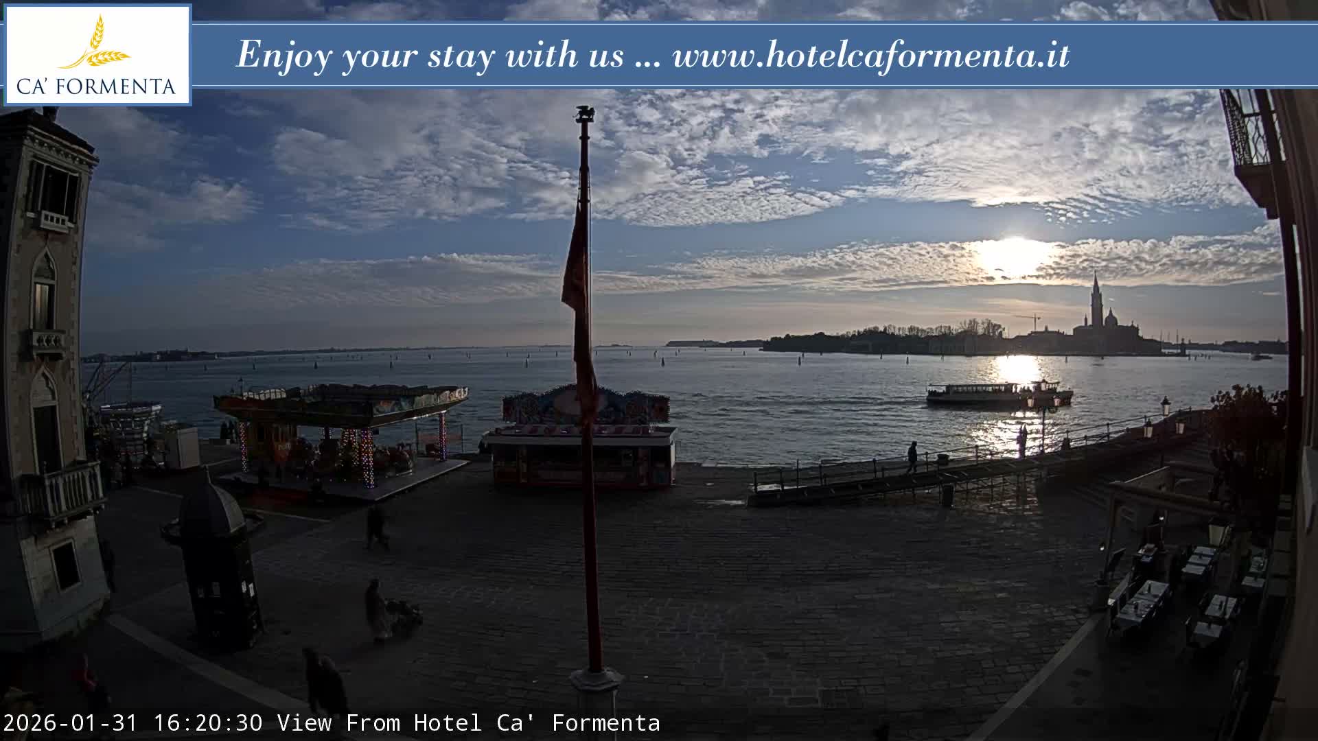 San Marco Basin from Via Garibaldi Live Cam - Venice, Veneto, Italy
