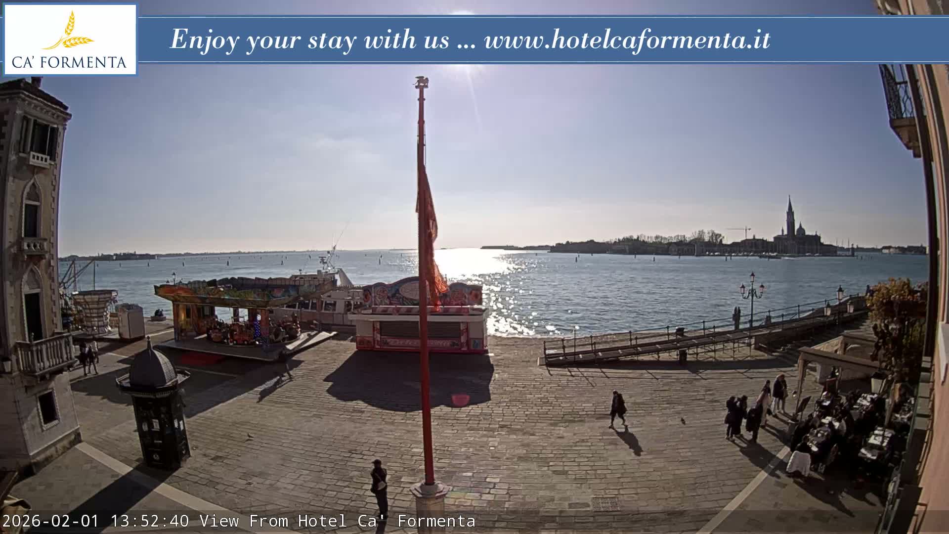 San Marco Basin from Via Garibaldi Live Cam - Venice, Veneto, Italy