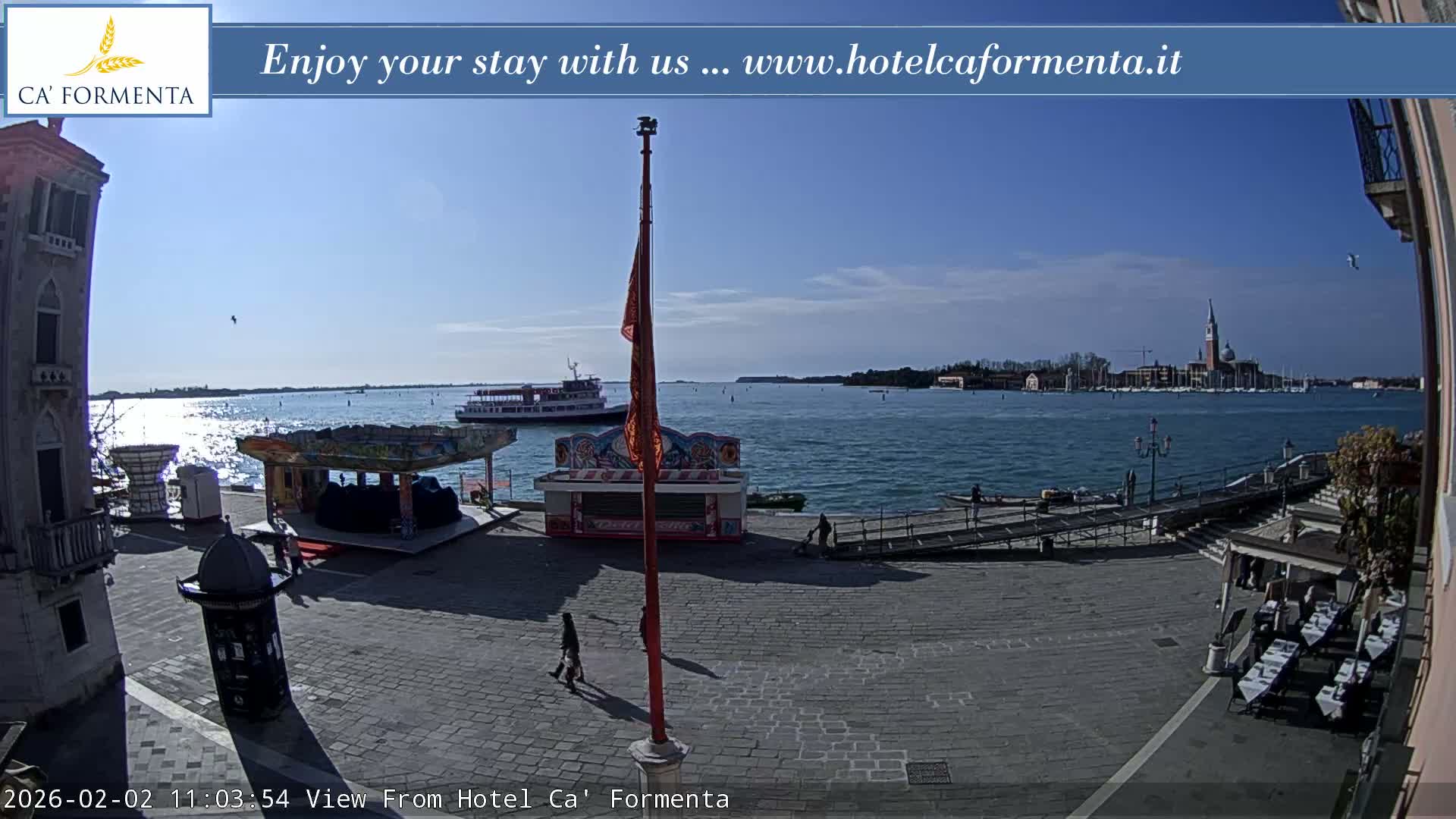 San Marco Basin from Via Garibaldi Live Cam - Venice, Veneto, Italy