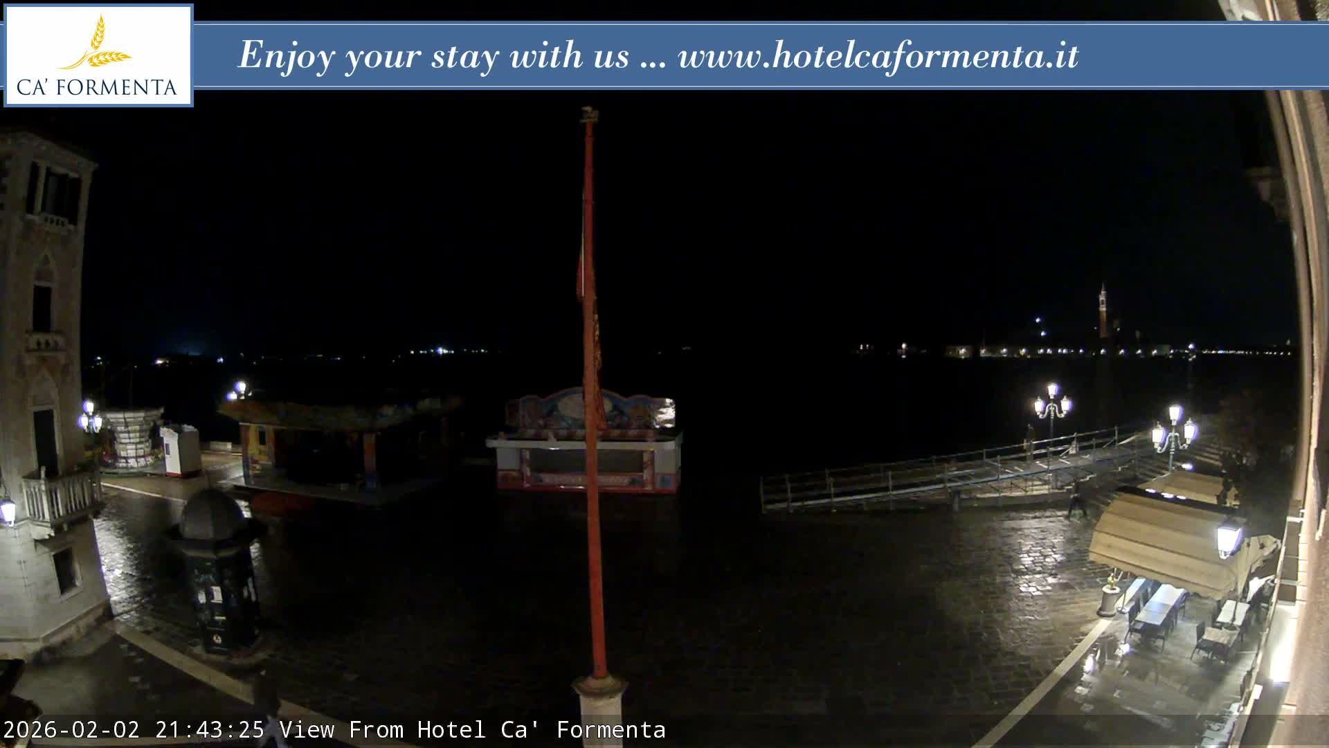 San Marco Basin from Via Garibaldi Live Cam - Venice, Veneto, Italy