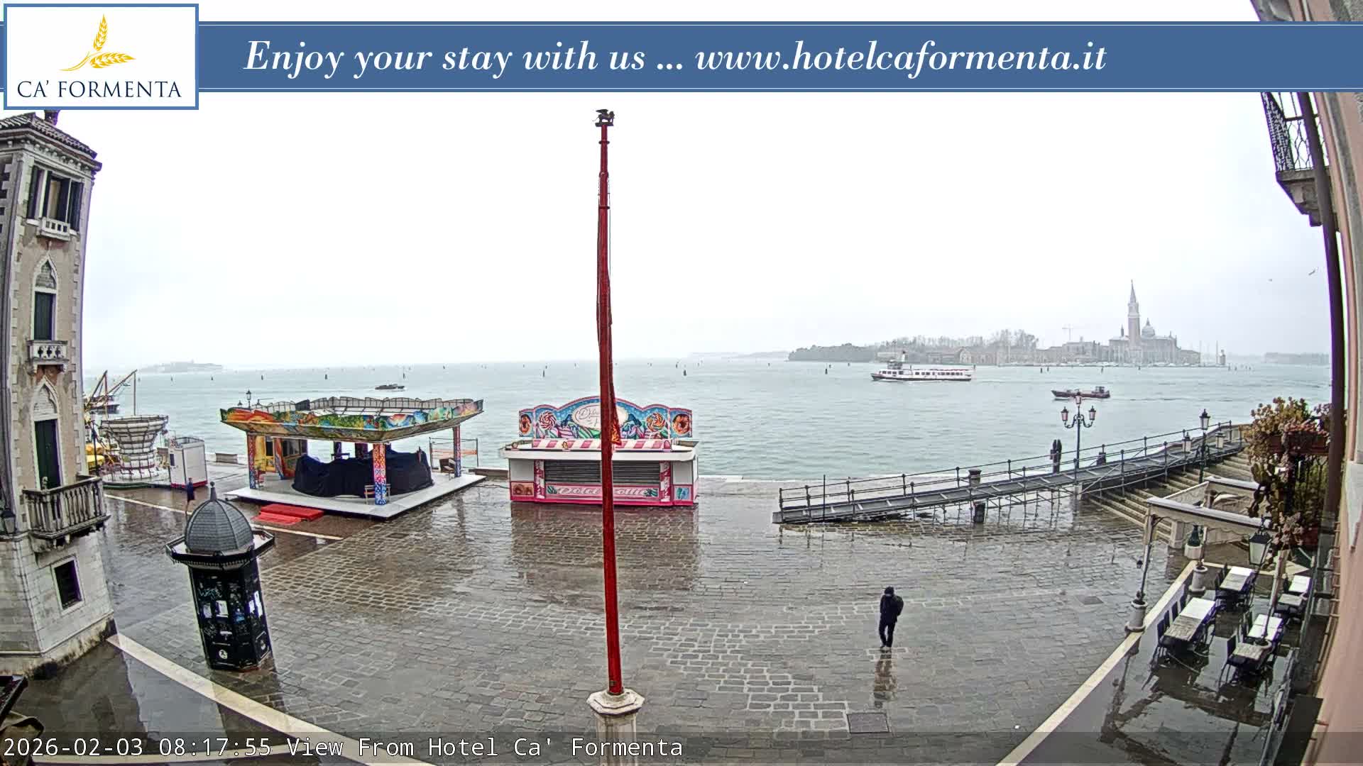 San Marco Basin from Via Garibaldi Live Cam - Venice, Veneto, Italy