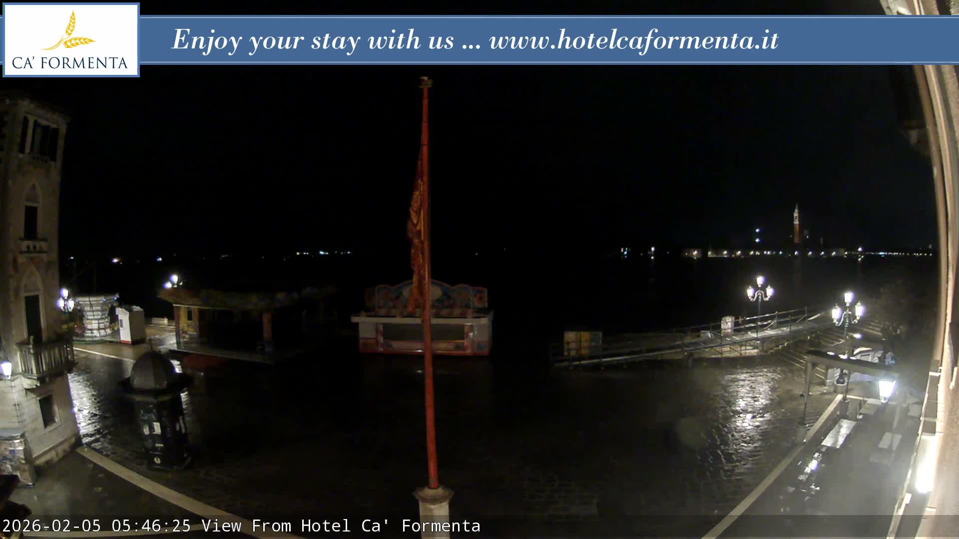 San Marco Basin from Via Garibaldi Live Cam - Venice, Veneto, Italy