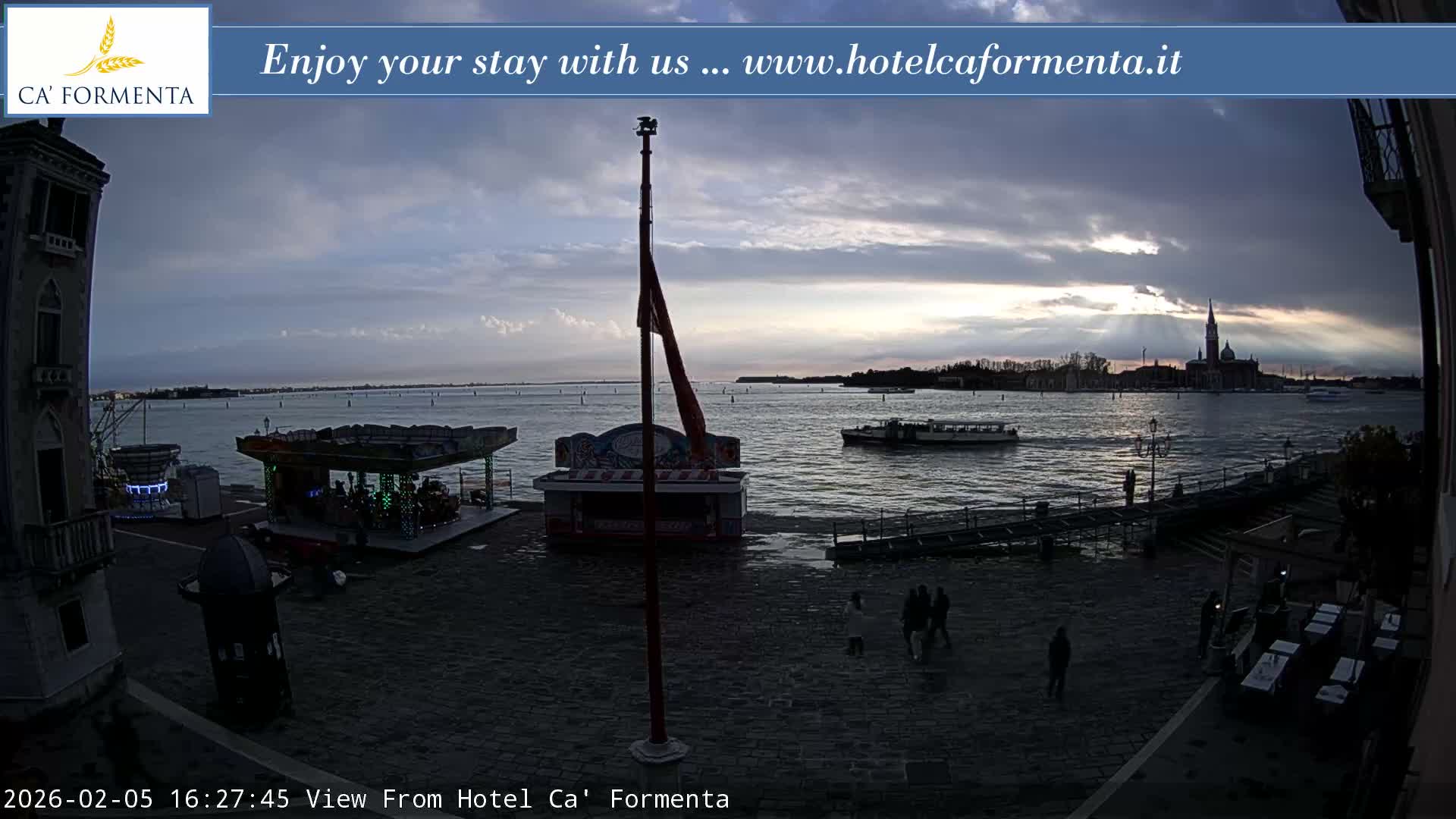 San Marco Basin from Via Garibaldi Live Cam - Venice, Veneto, Italy