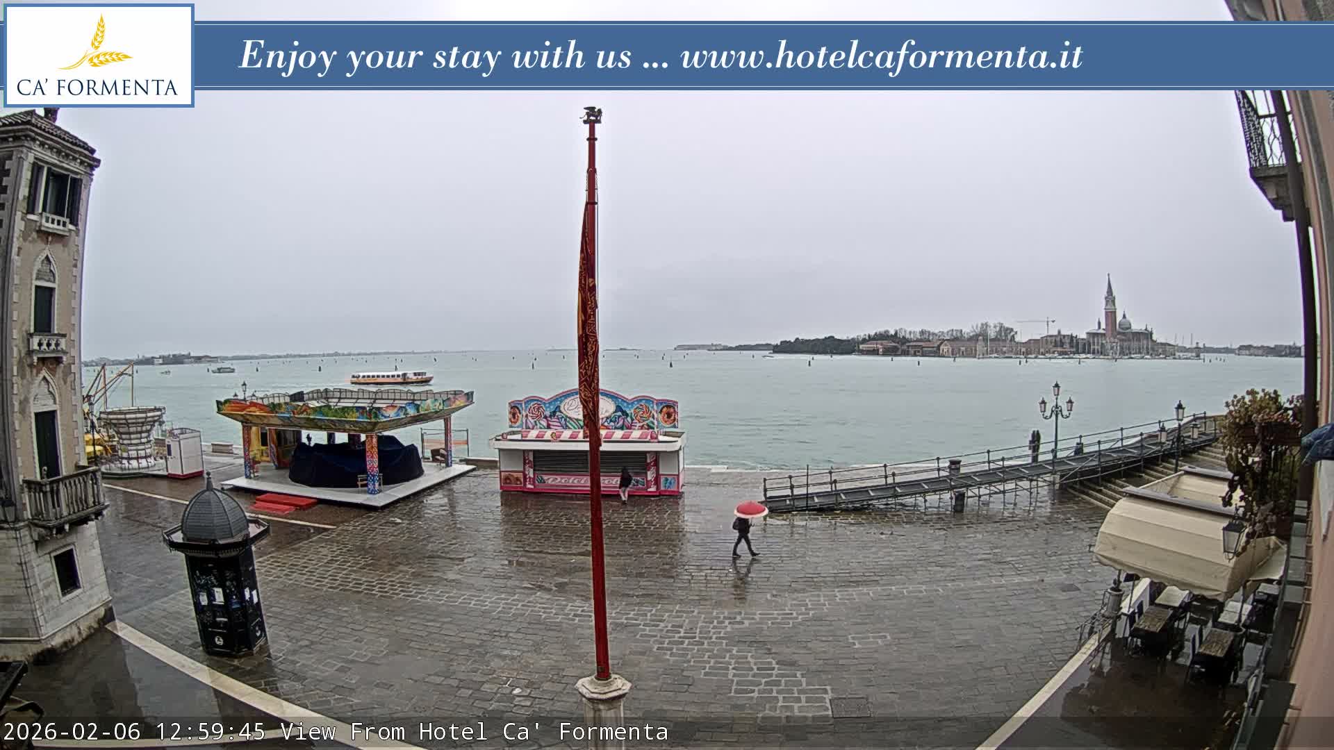 San Marco Basin from Via Garibaldi Live Cam - Venice, Veneto, Italy