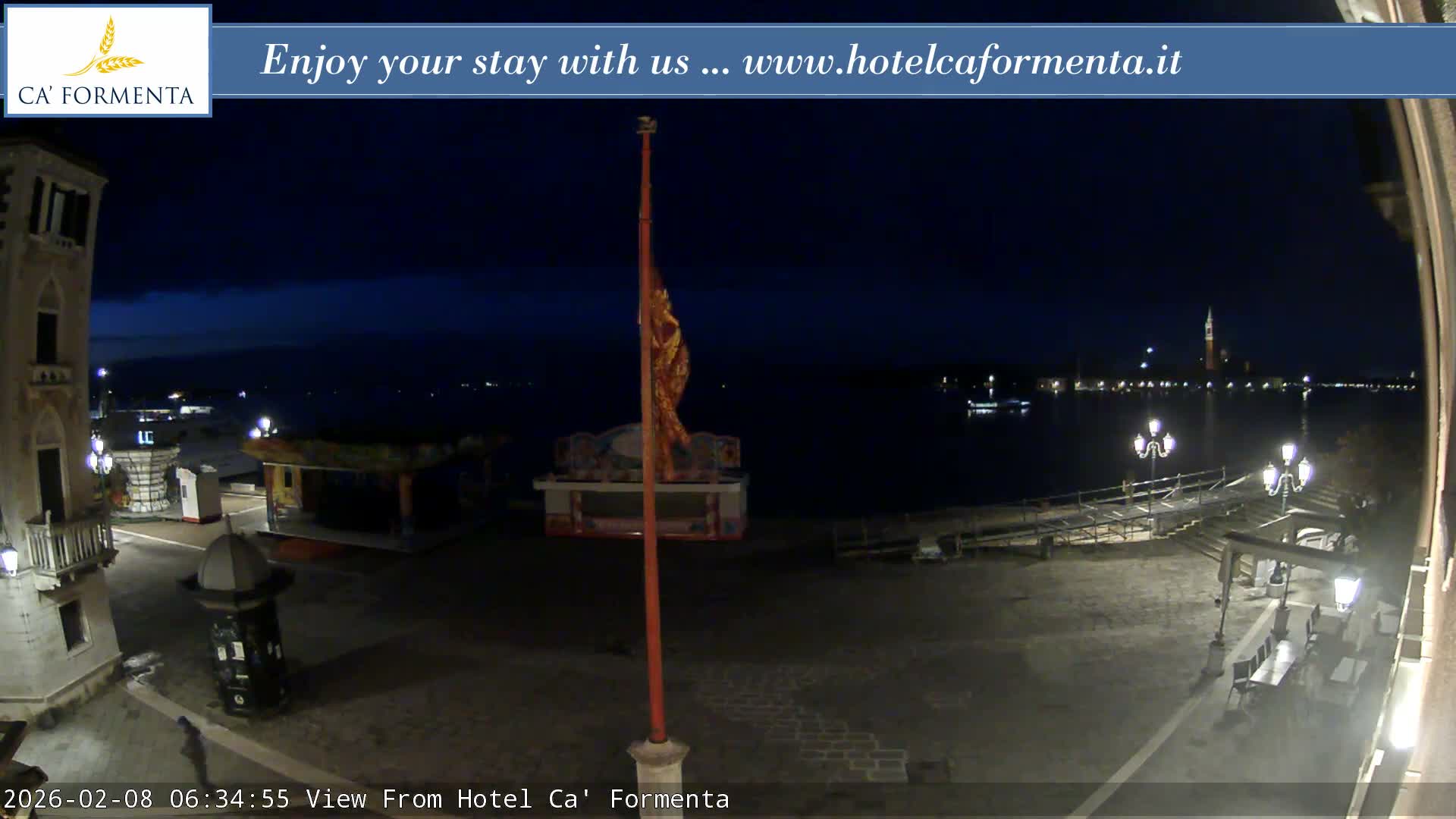 San Marco Basin from Via Garibaldi Live Cam - Venice, Veneto, Italy
