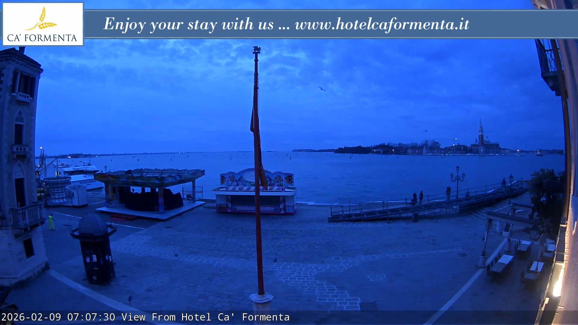 San Marco Basin from Via Garibaldi Live Cam - Venice, Veneto, Italy