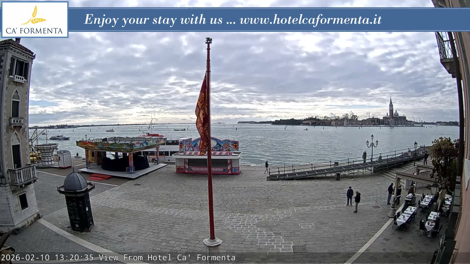 San Marco Basin from Via Garibaldi Live Cam - Venice, Veneto, Italy