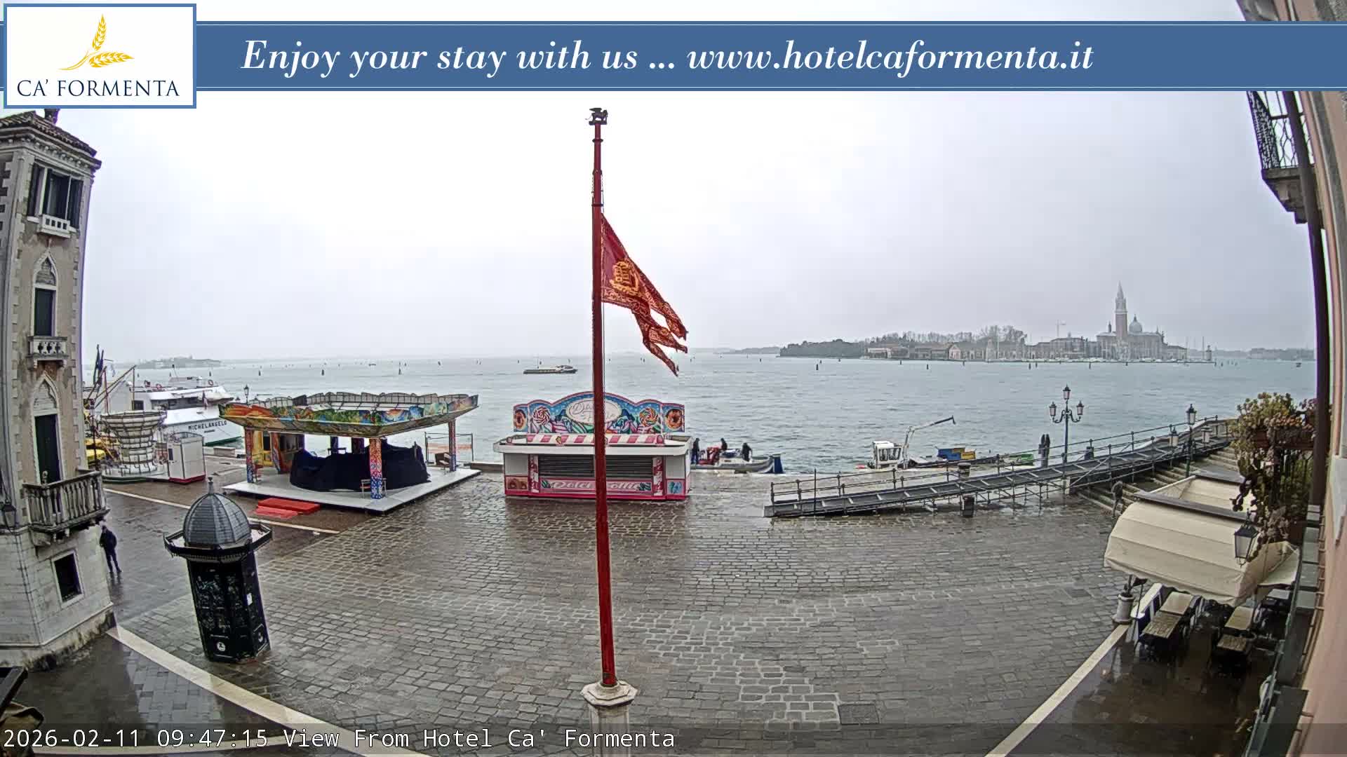 San Marco Basin from Via Garibaldi Live Cam - Venice, Veneto, Italy