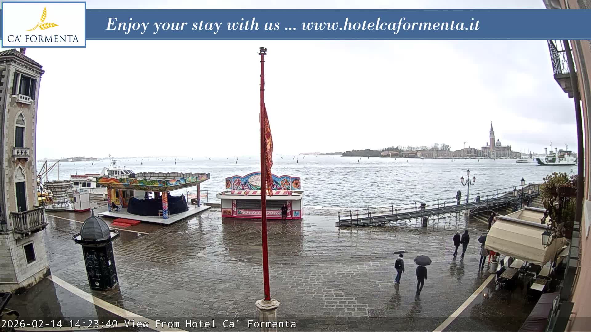 San Marco Basin from Via Garibaldi Live Cam - Venice, Veneto, Italy