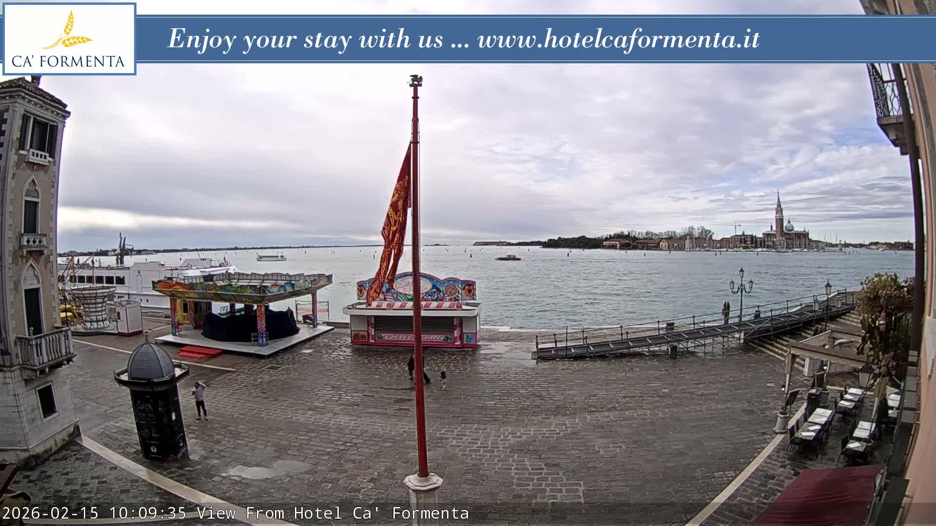 San Marco Basin from Via Garibaldi Live Cam - Venice, Veneto, Italy