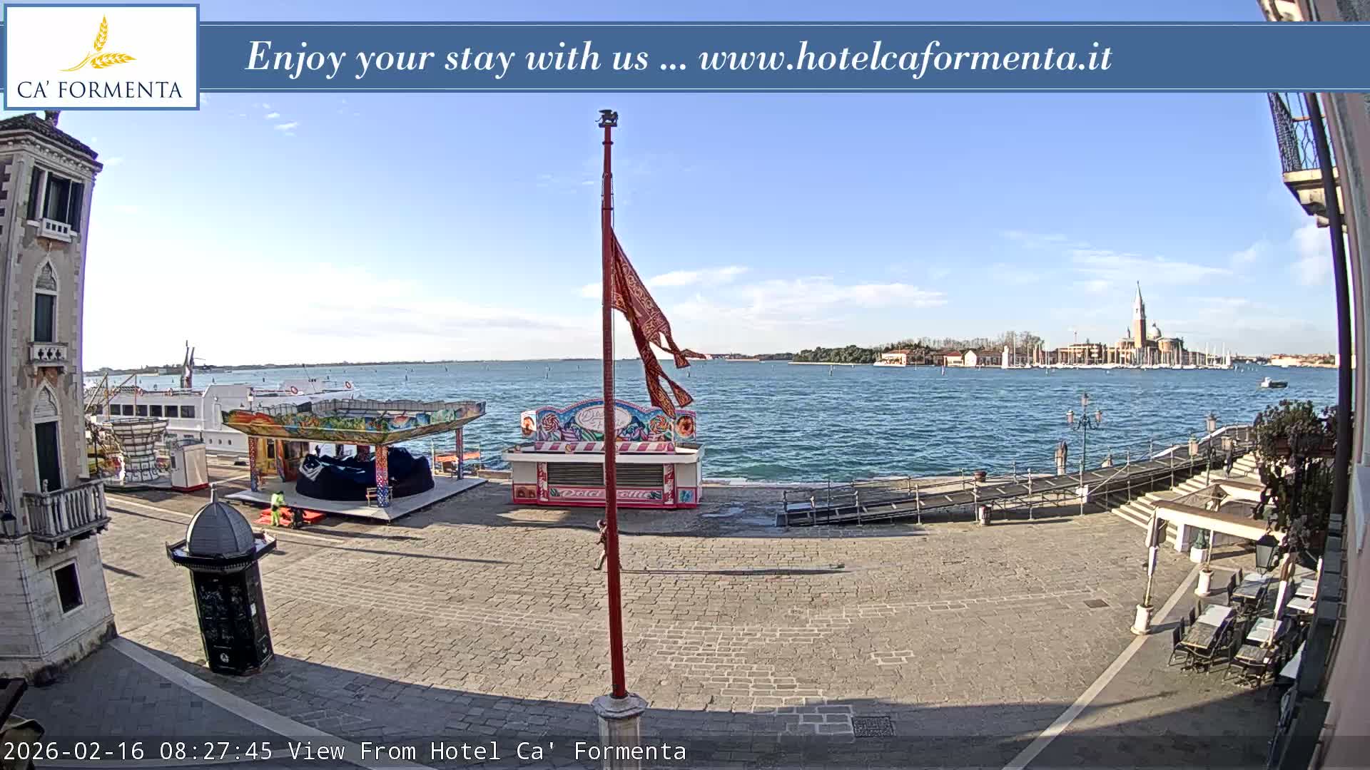 San Marco Basin from Via Garibaldi Live Cam - Venice, Veneto, Italy