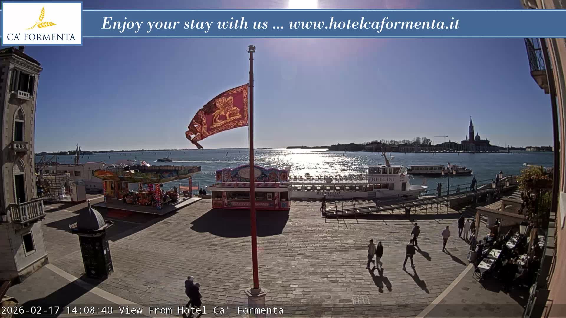 San Marco Basin from Via Garibaldi Live Cam - Venice, Veneto, Italy
