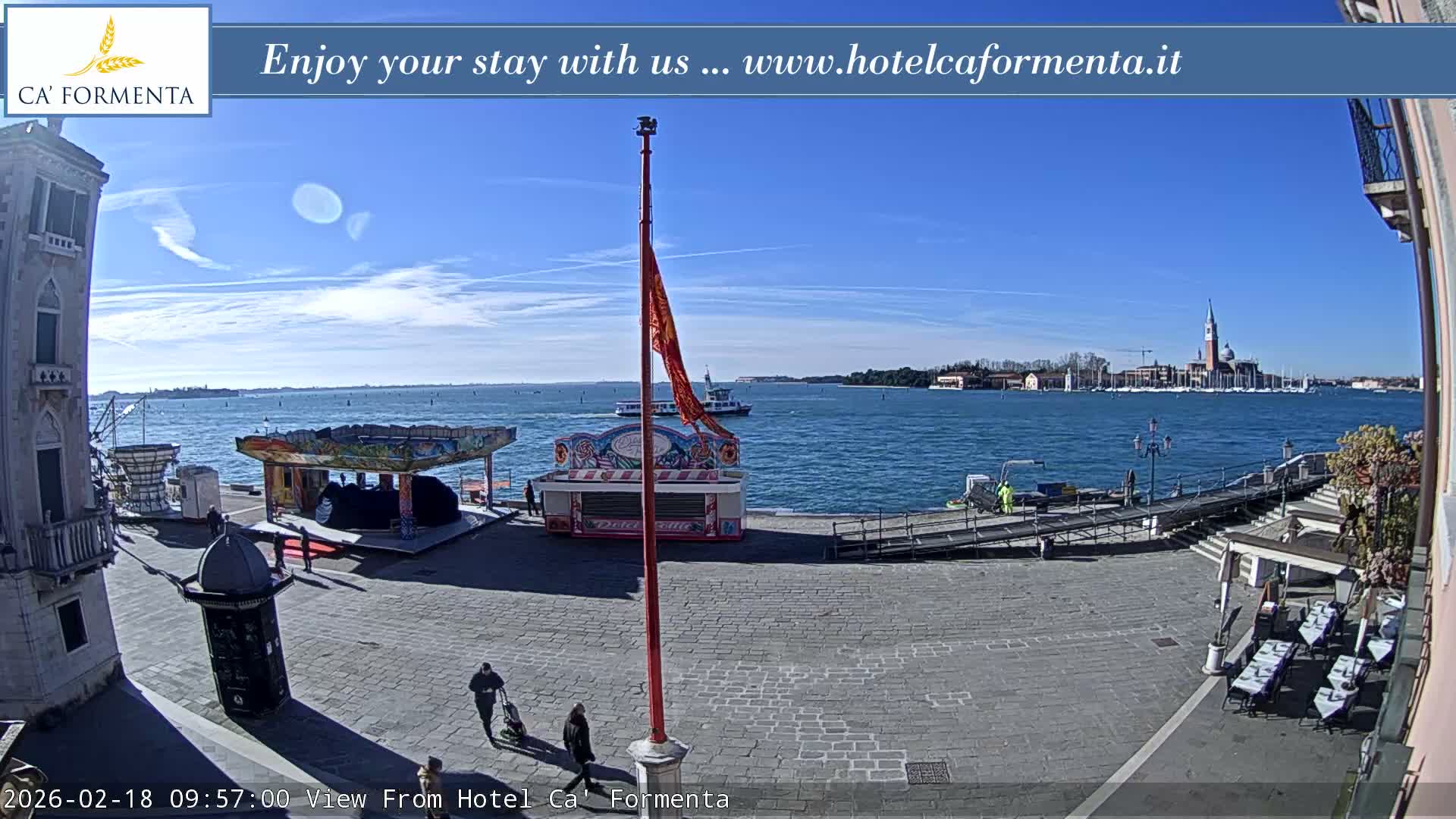 San Marco Basin from Via Garibaldi Live Cam - Venice, Veneto, Italy