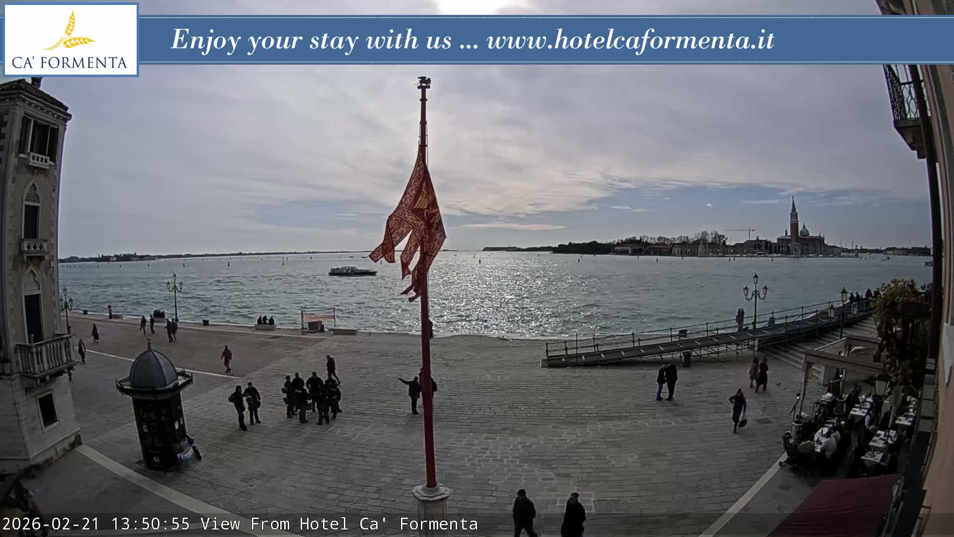 San Marco Basin from Via Garibaldi Live Cam - Venice, Veneto, Italy