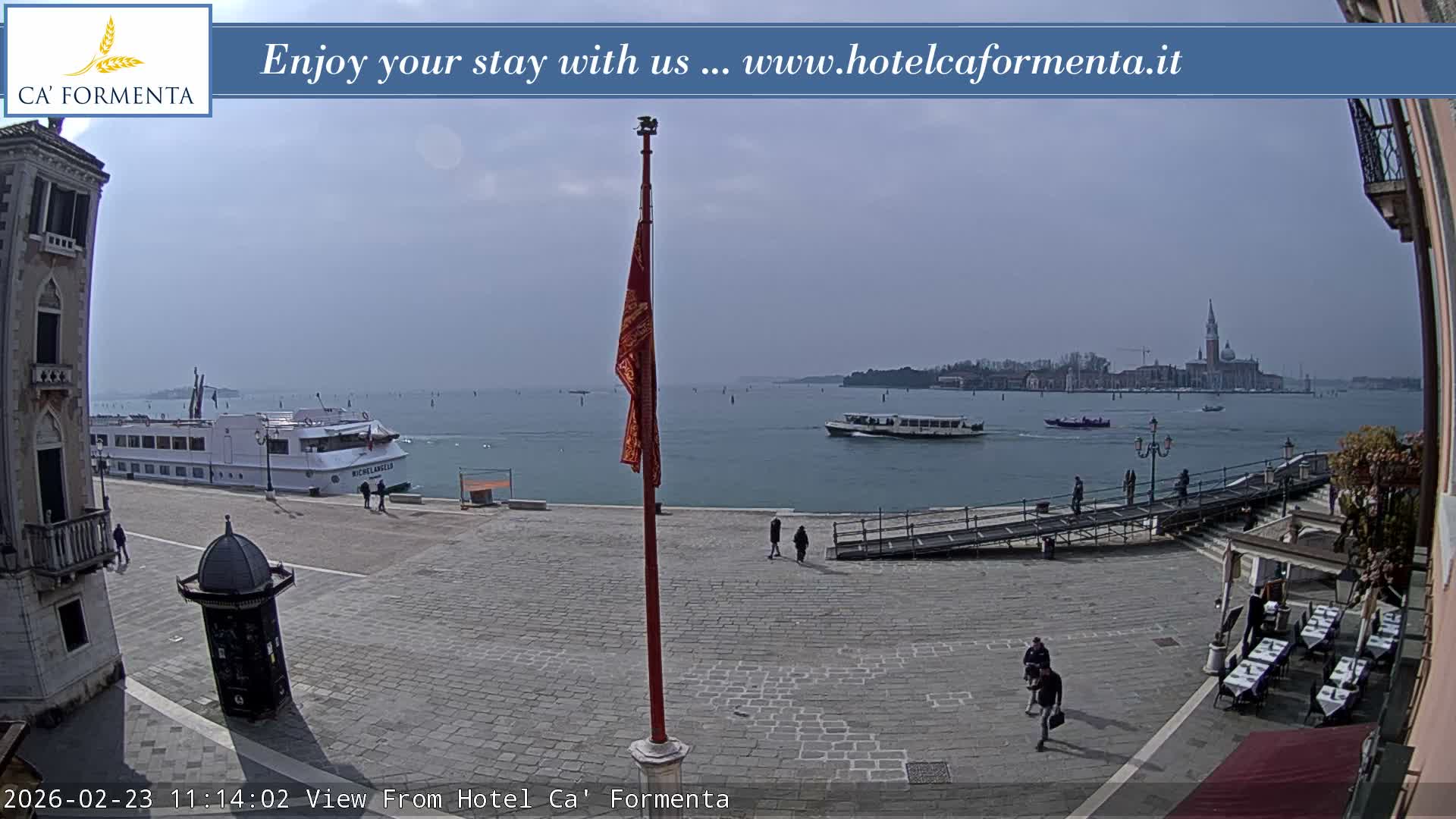 San Marco Basin from Via Garibaldi Live Cam - Venice, Veneto, Italy