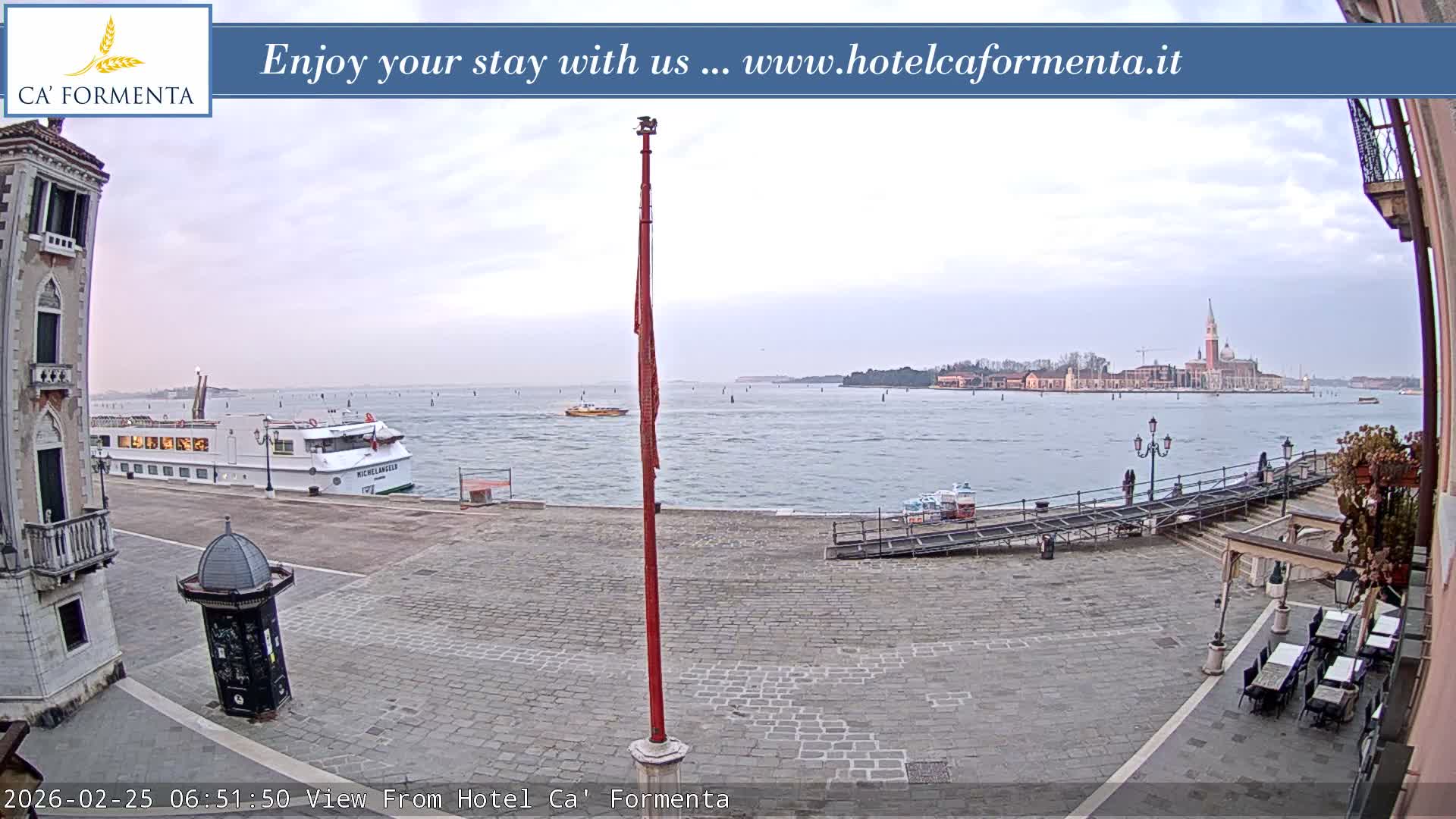 San Marco Basin from Via Garibaldi Live Cam - Venice, Veneto, Italy