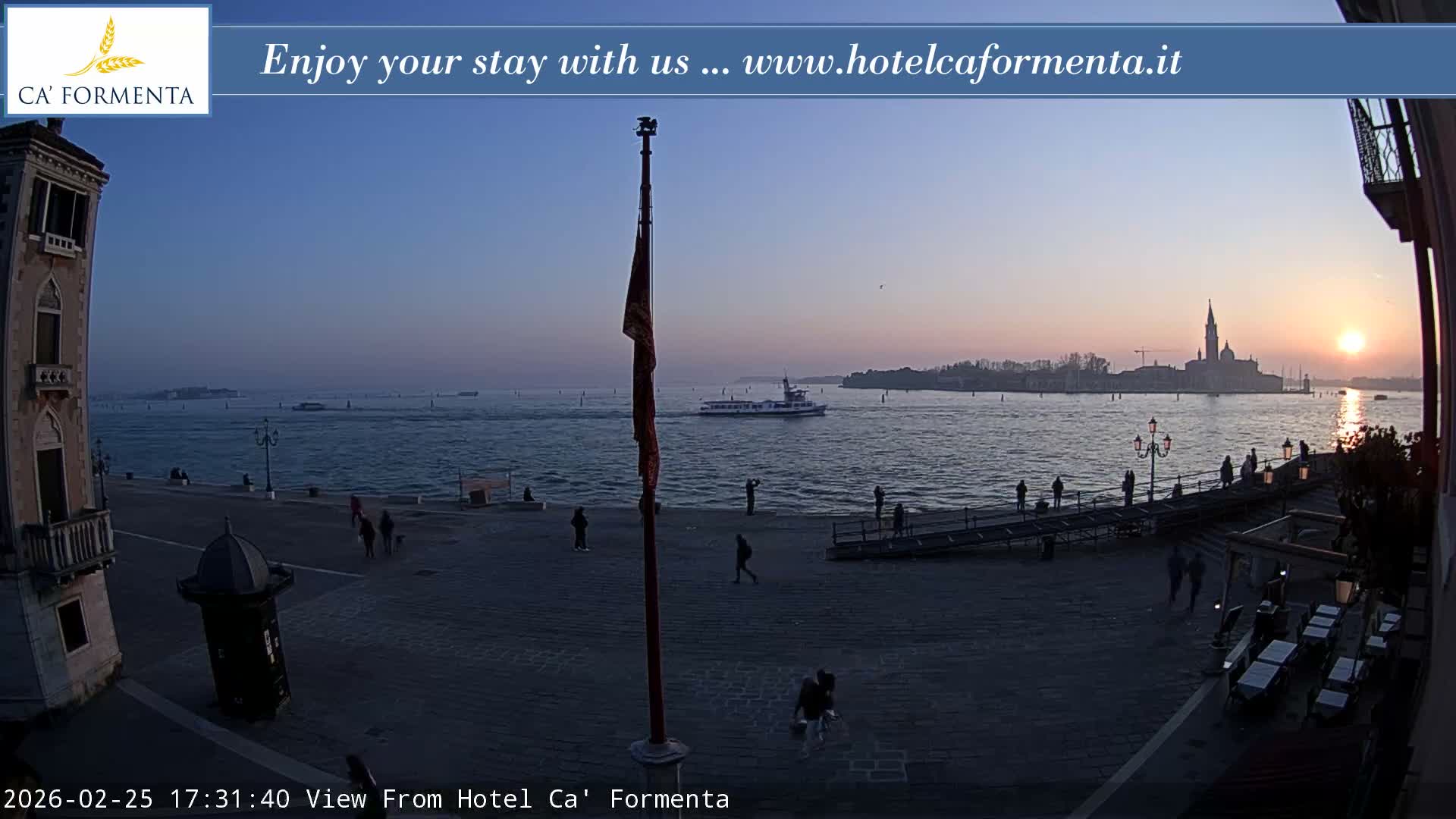 San Marco Basin from Via Garibaldi Live Cam - Venice, Veneto, Italy
