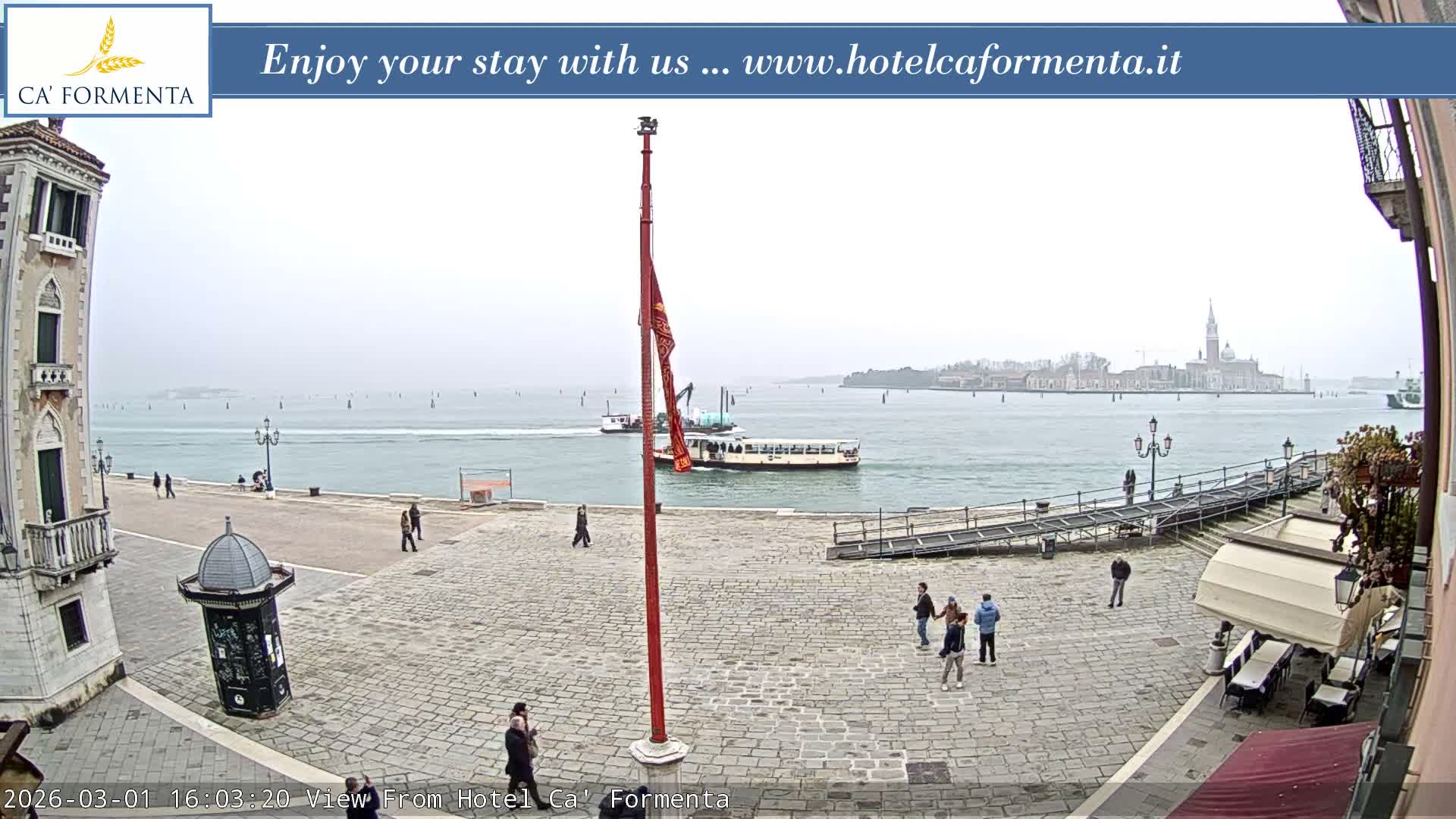 San Marco Basin from Via Garibaldi Live Cam - Venice, Veneto, Italy