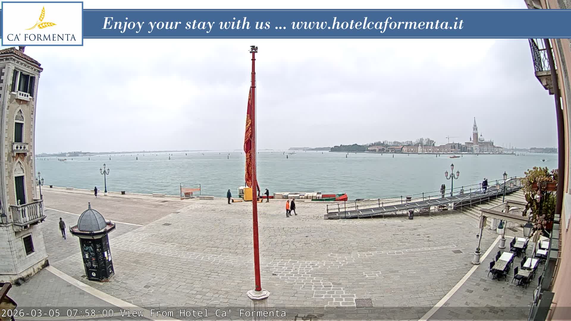 San Marco Basin from Via Garibaldi Live Cam - Venice, Veneto, Italy