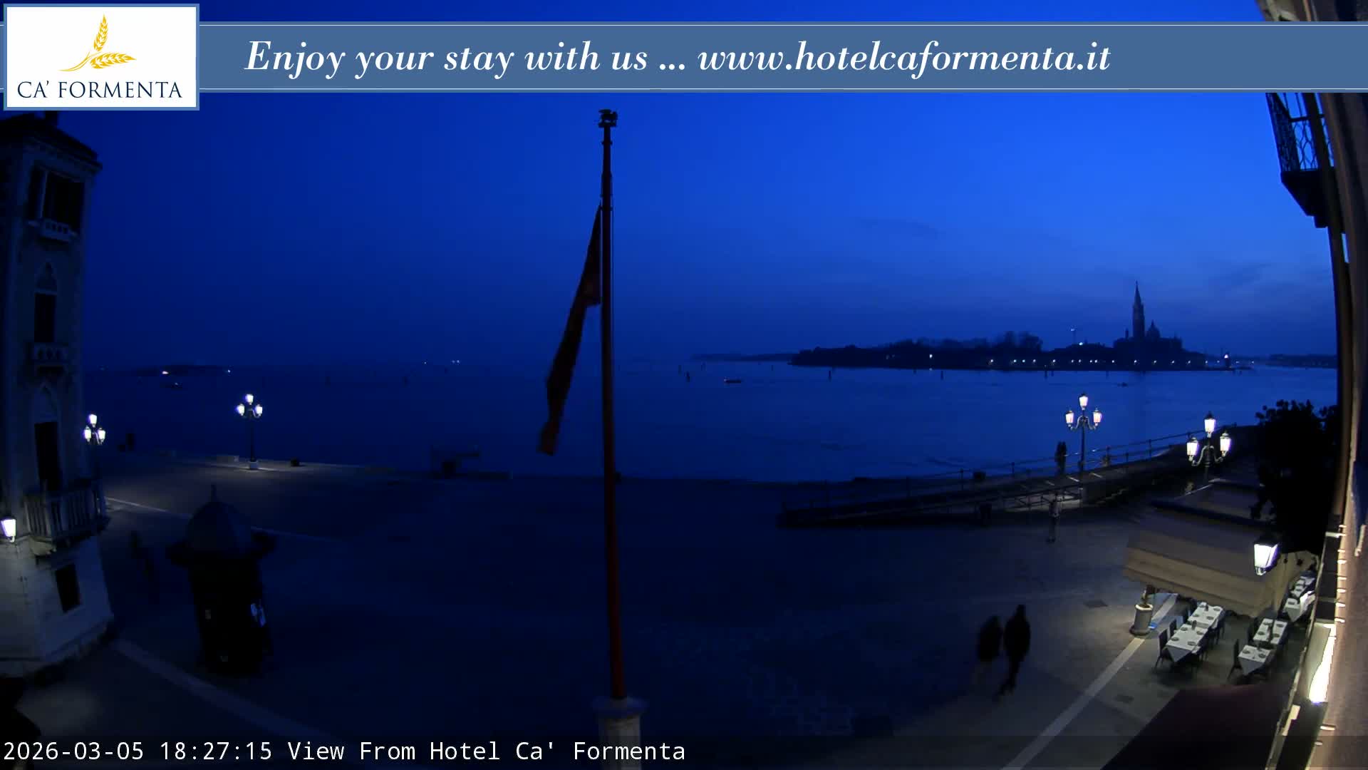 San Marco Basin from Via Garibaldi Live Cam - Venice, Veneto, Italy