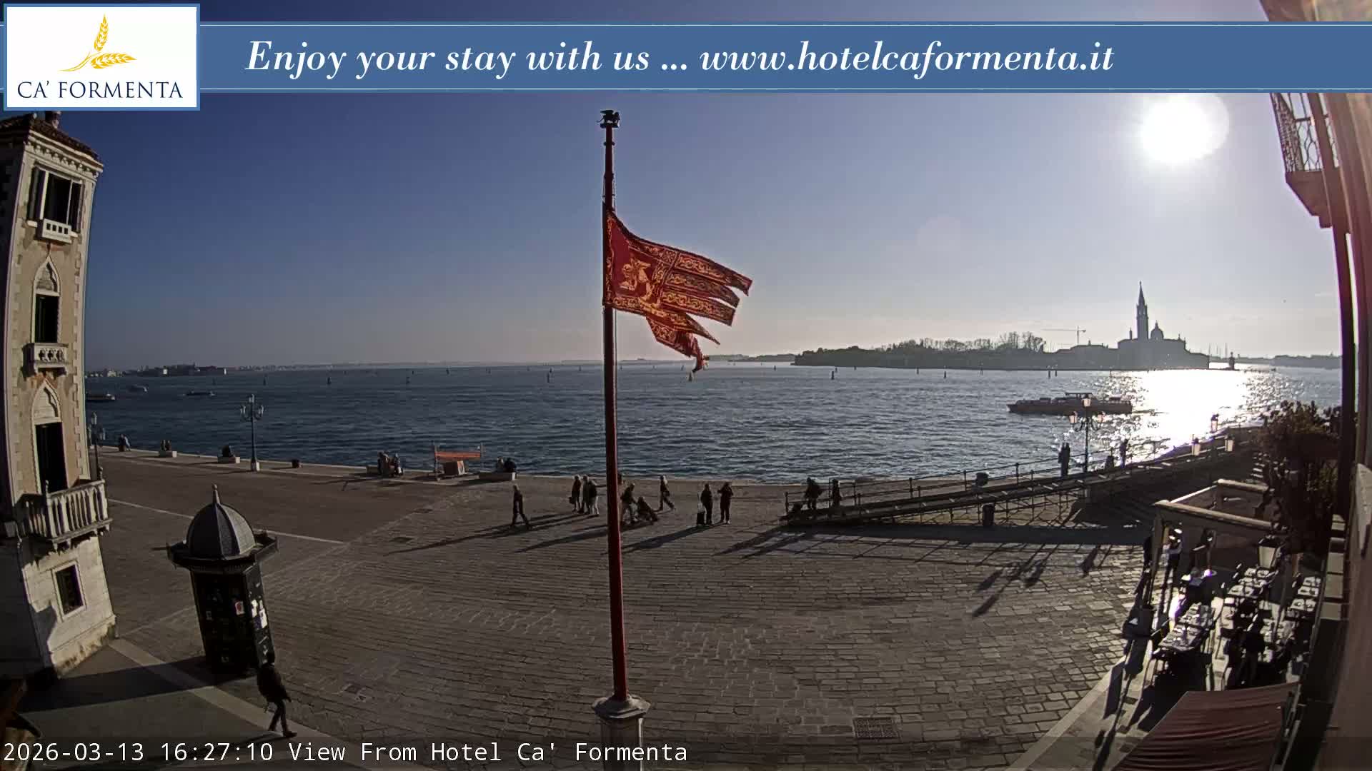 San Marco Basin from Via Garibaldi Live Cam - Venice, Veneto, Italy
