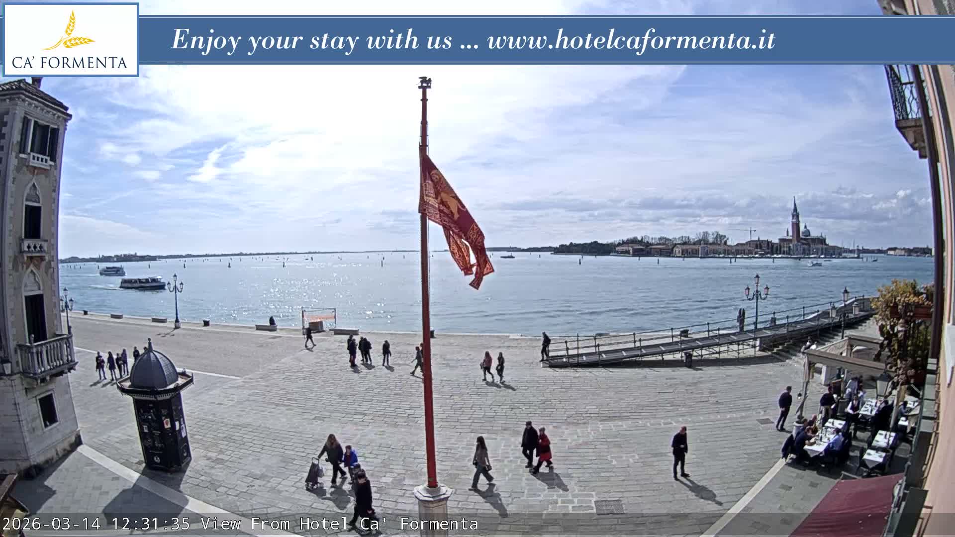 San Marco Basin from Via Garibaldi Live Cam - Venice, Veneto, Italy