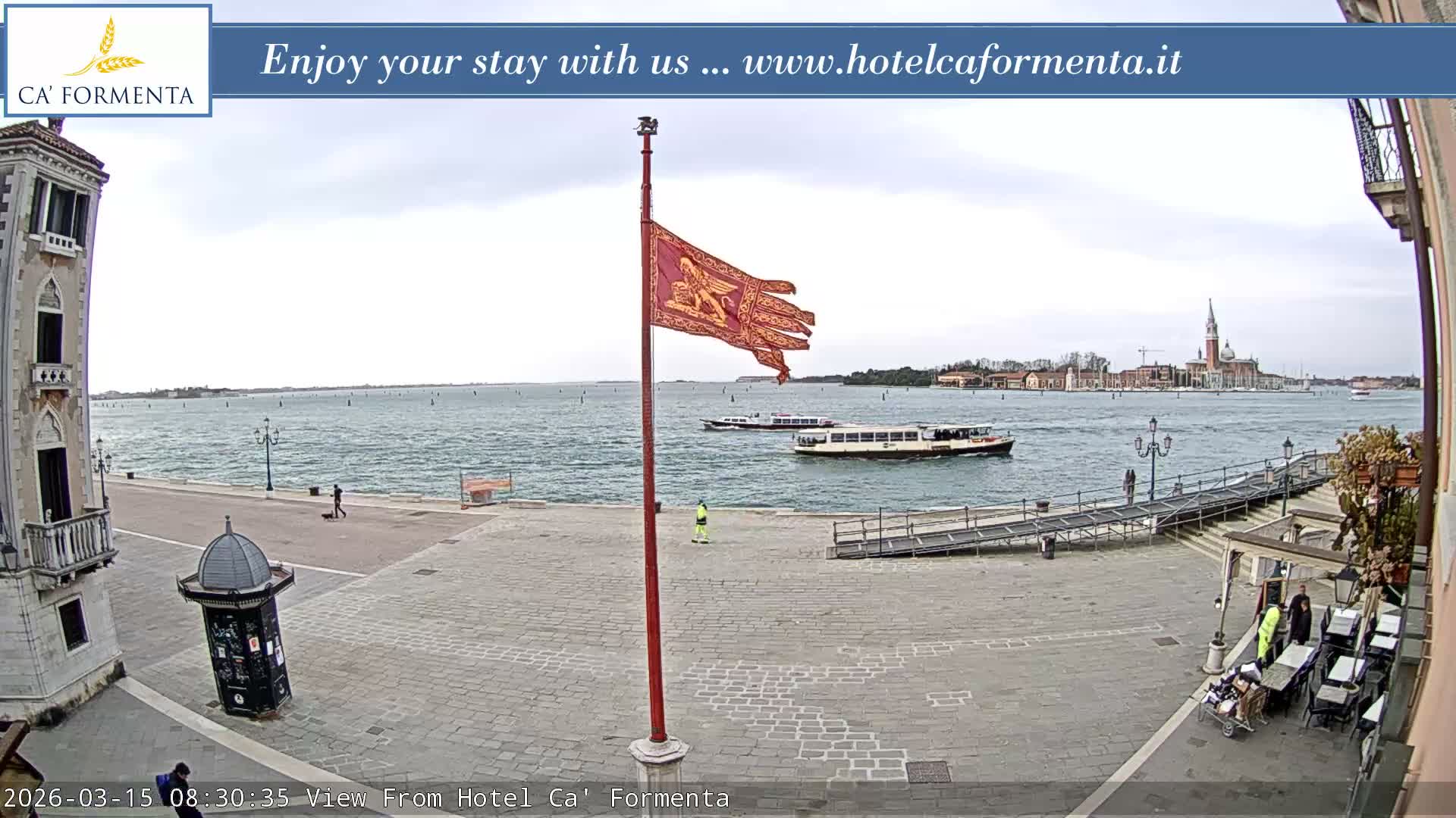 San Marco Basin from Via Garibaldi Live Cam - Venice, Veneto, Italy