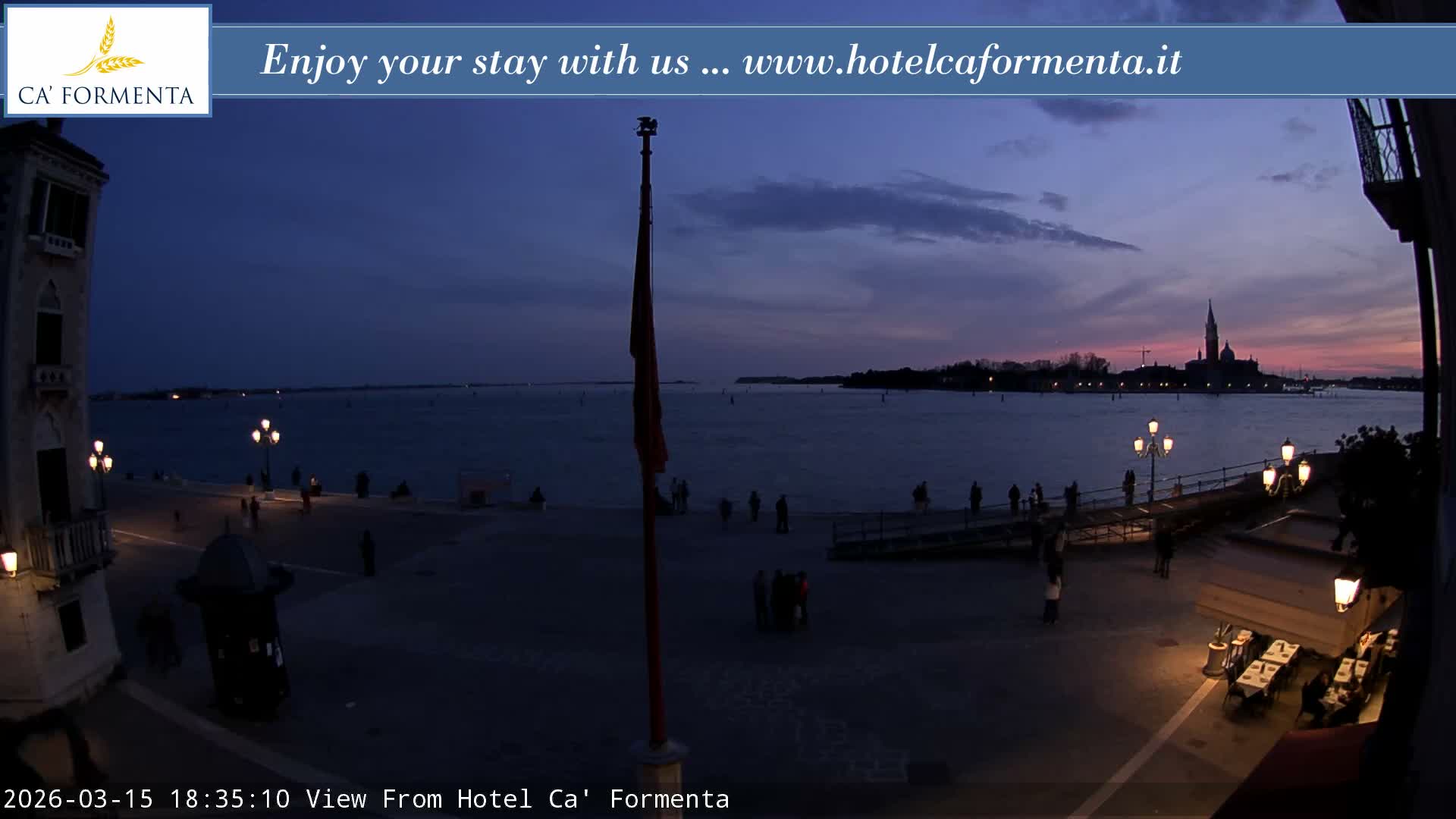 San Marco Basin from Via Garibaldi Live Cam - Venice, Veneto, Italy