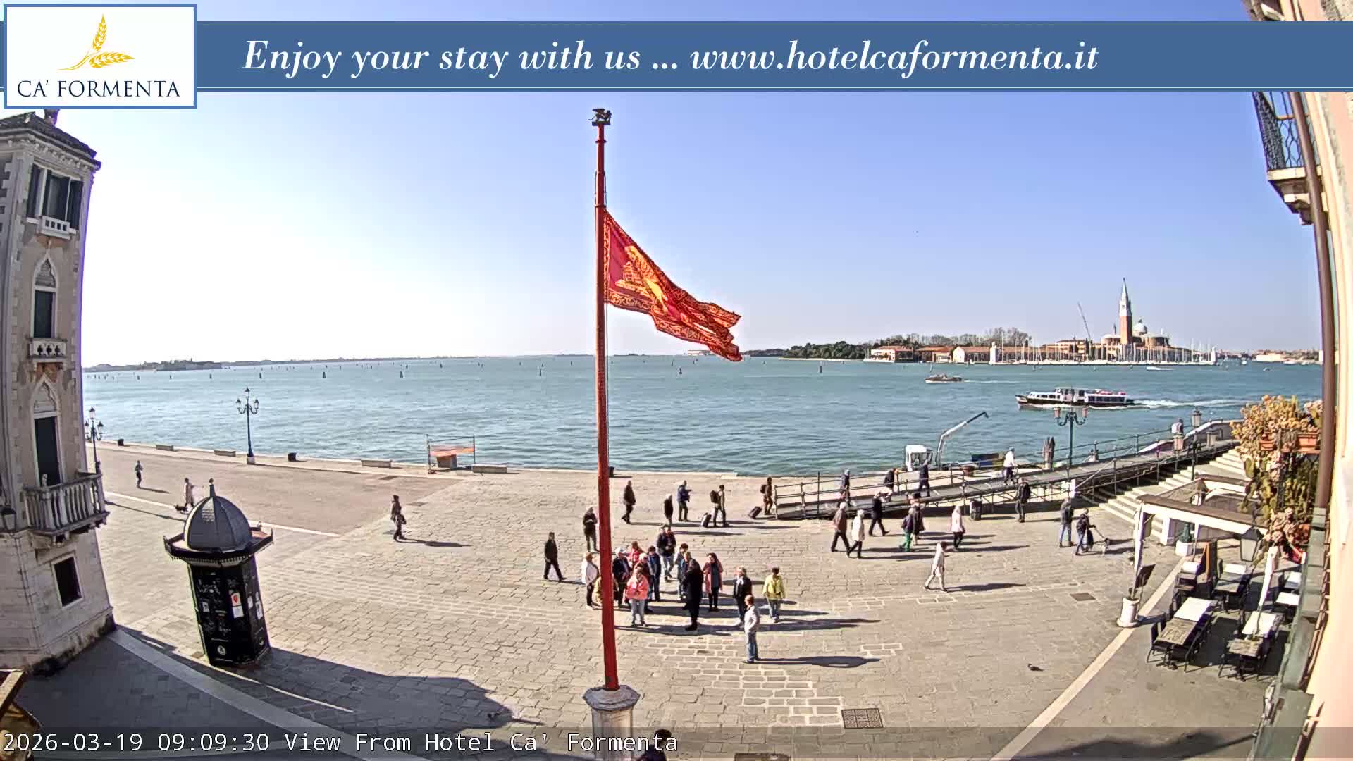 San Marco Basin from Via Garibaldi Live Cam - Venice, Veneto, Italy