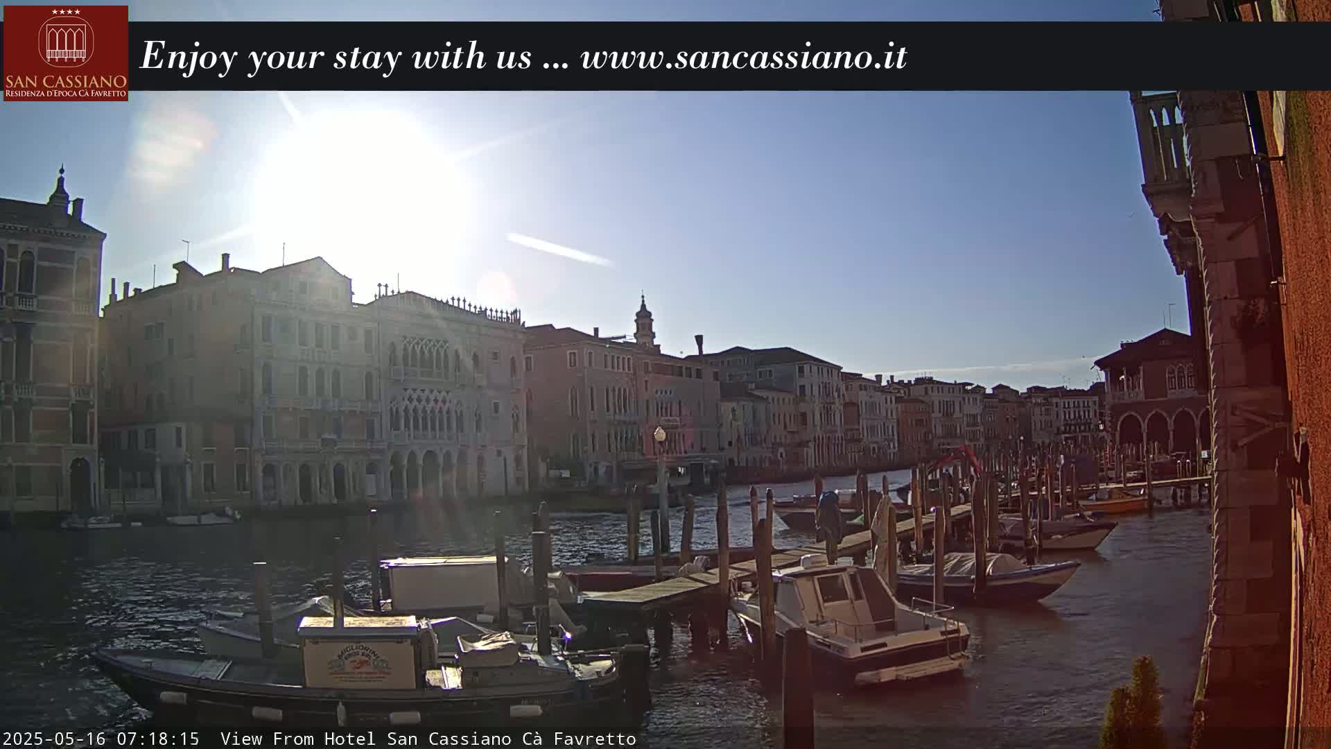 View of Grand Canal, Venice Live Cam - Veneto, Italy