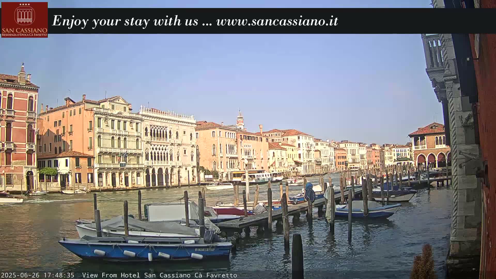 View of Grand Canal, Venice Live Cam - Venice, Veneto, Italy
