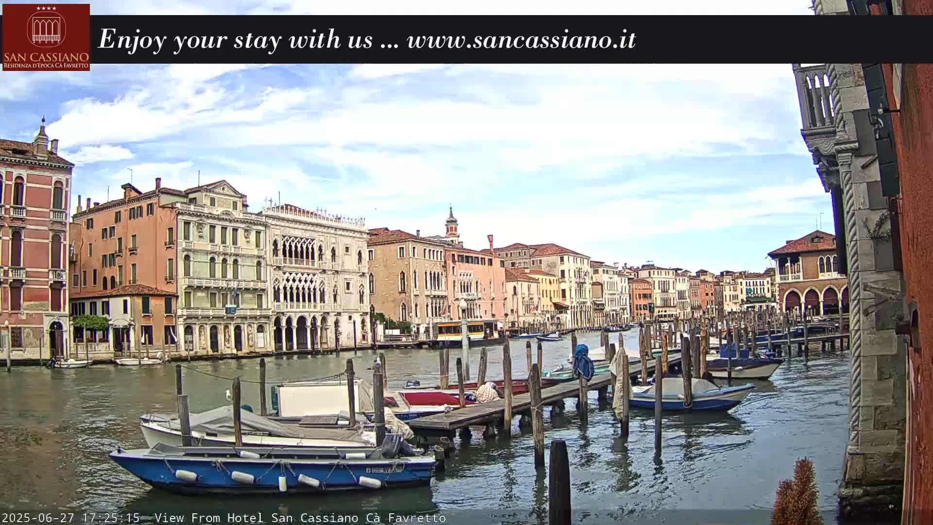 View of Grand Canal, Venice Live Cam - Venice, Veneto, Italy