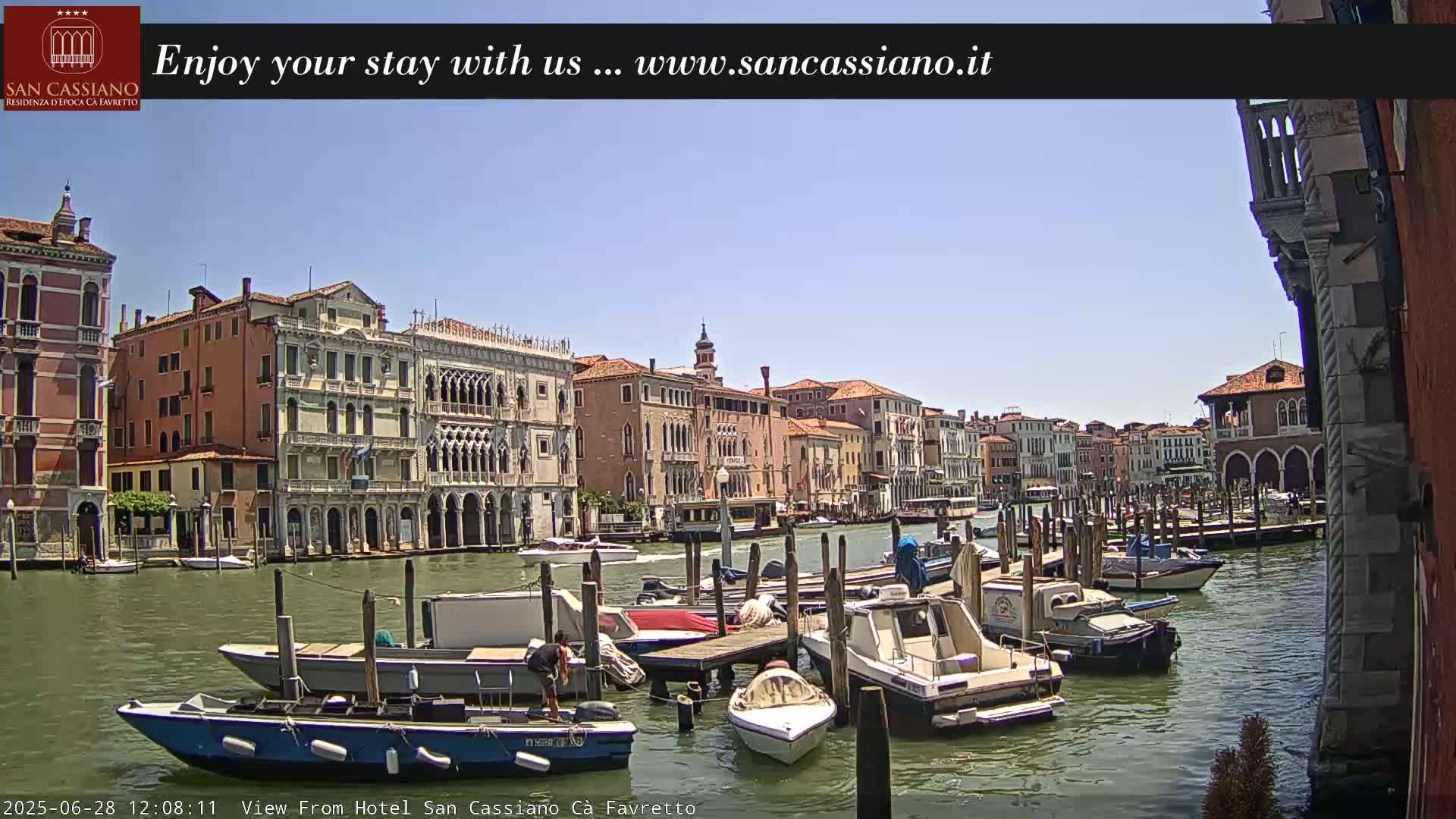 View of Grand Canal, Venice Live Cam - Venice, Veneto, Italy