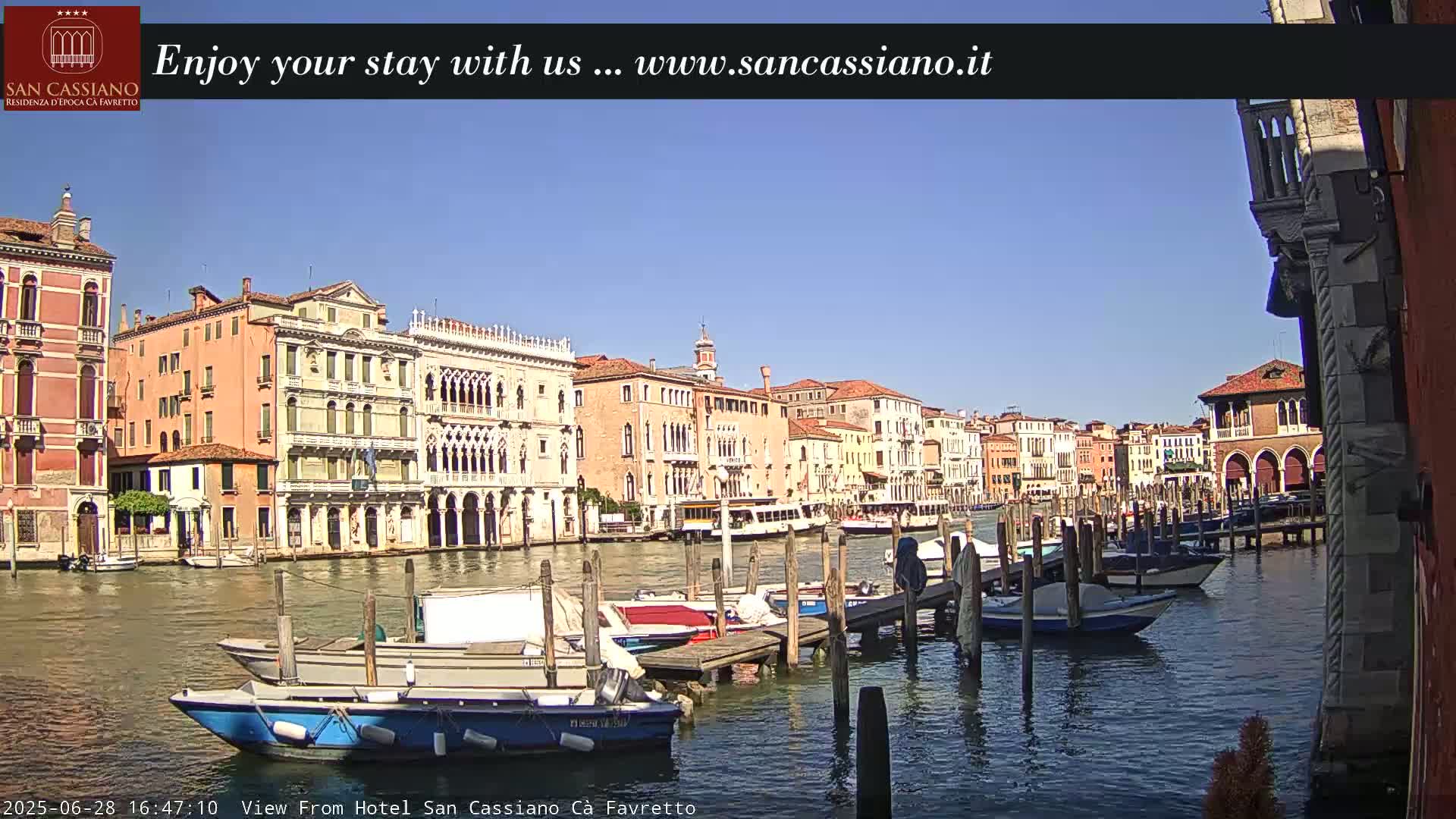 View of Grand Canal, Venice Live Cam - Venice, Veneto, Italy