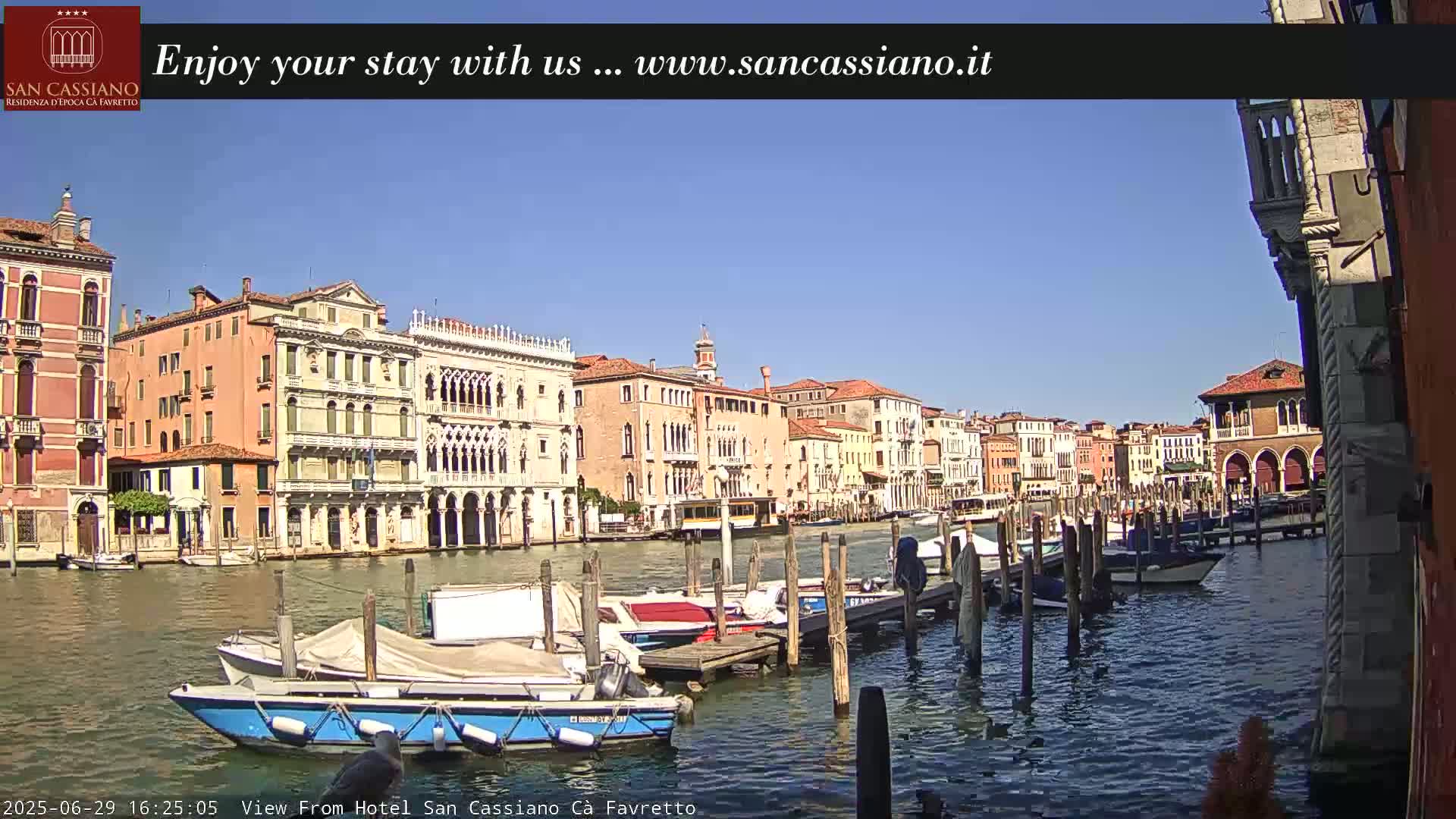 View of Grand Canal, Venice Live Cam - Venice, Veneto, Italy