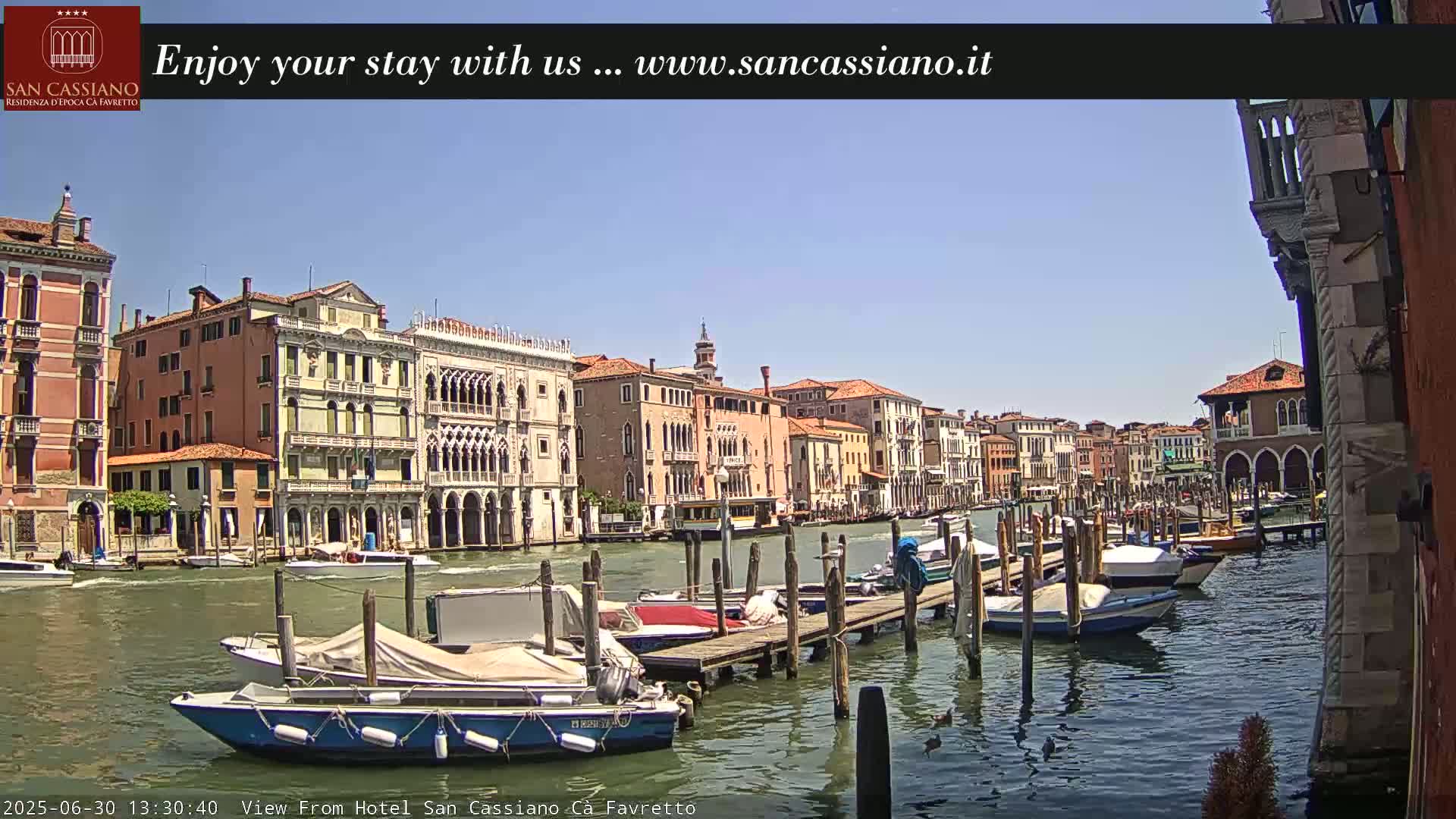 View of Grand Canal, Venice Live Cam - Venice, Veneto, Italy