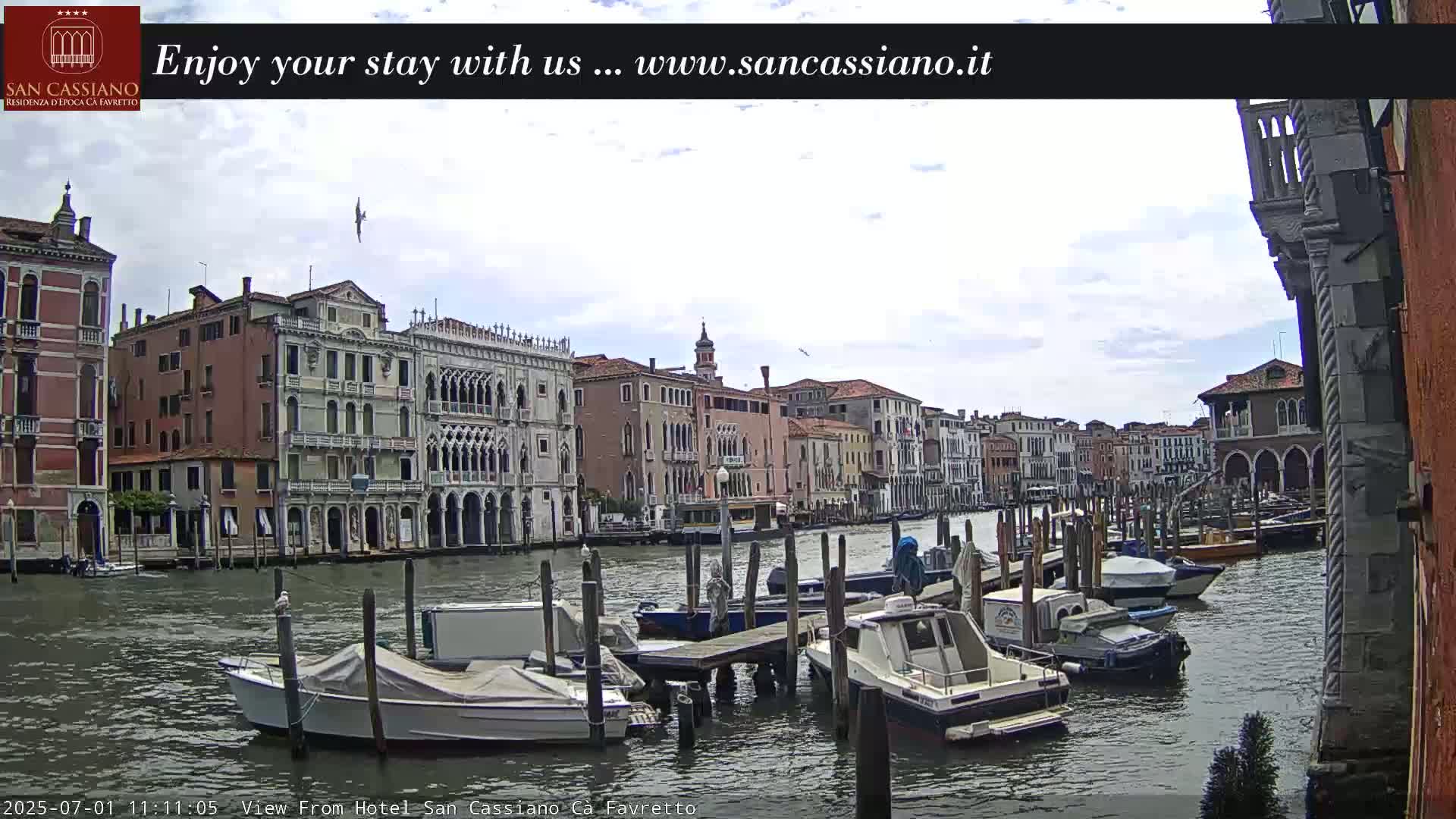 View of Grand Canal, Venice Live Cam - Venice, Veneto, Italy
