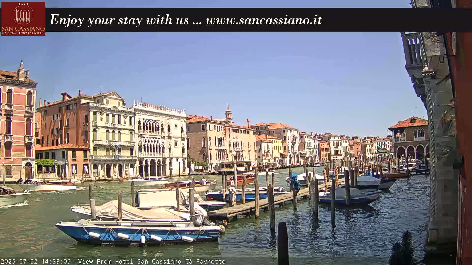 View of Grand Canal, Venice Live Cam - Venice, Veneto, Italy