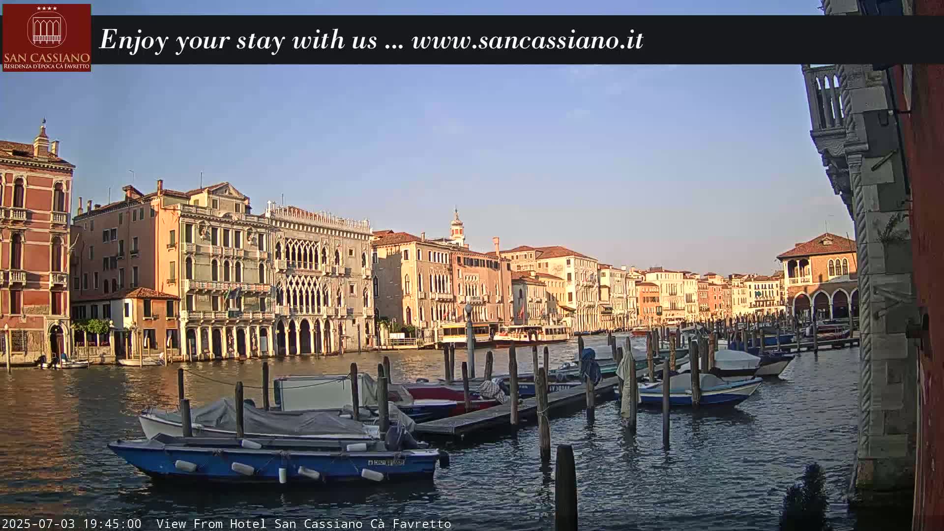 View of Grand Canal, Venice Live Cam - Venice, Veneto, Italy