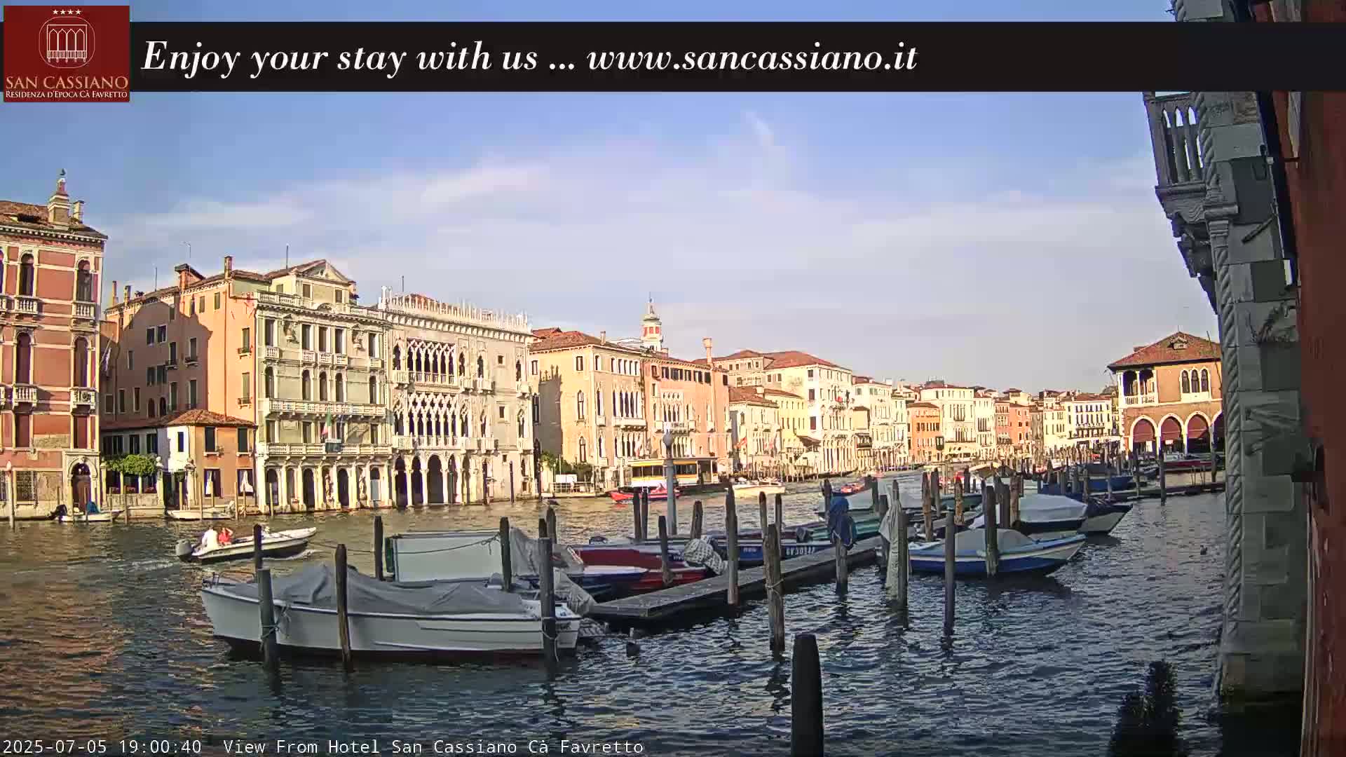 View of Grand Canal, Venice Live Cam - Venice, Veneto, Italy