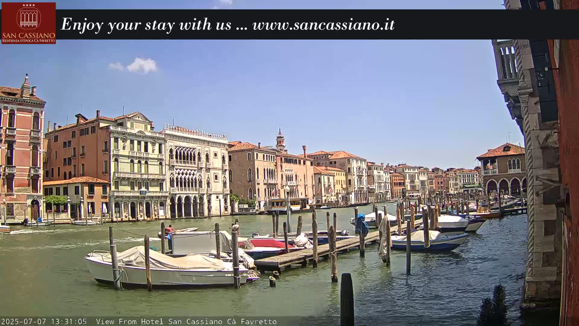 View of Grand Canal, Venice Live Cam - Venice, Veneto, Italy