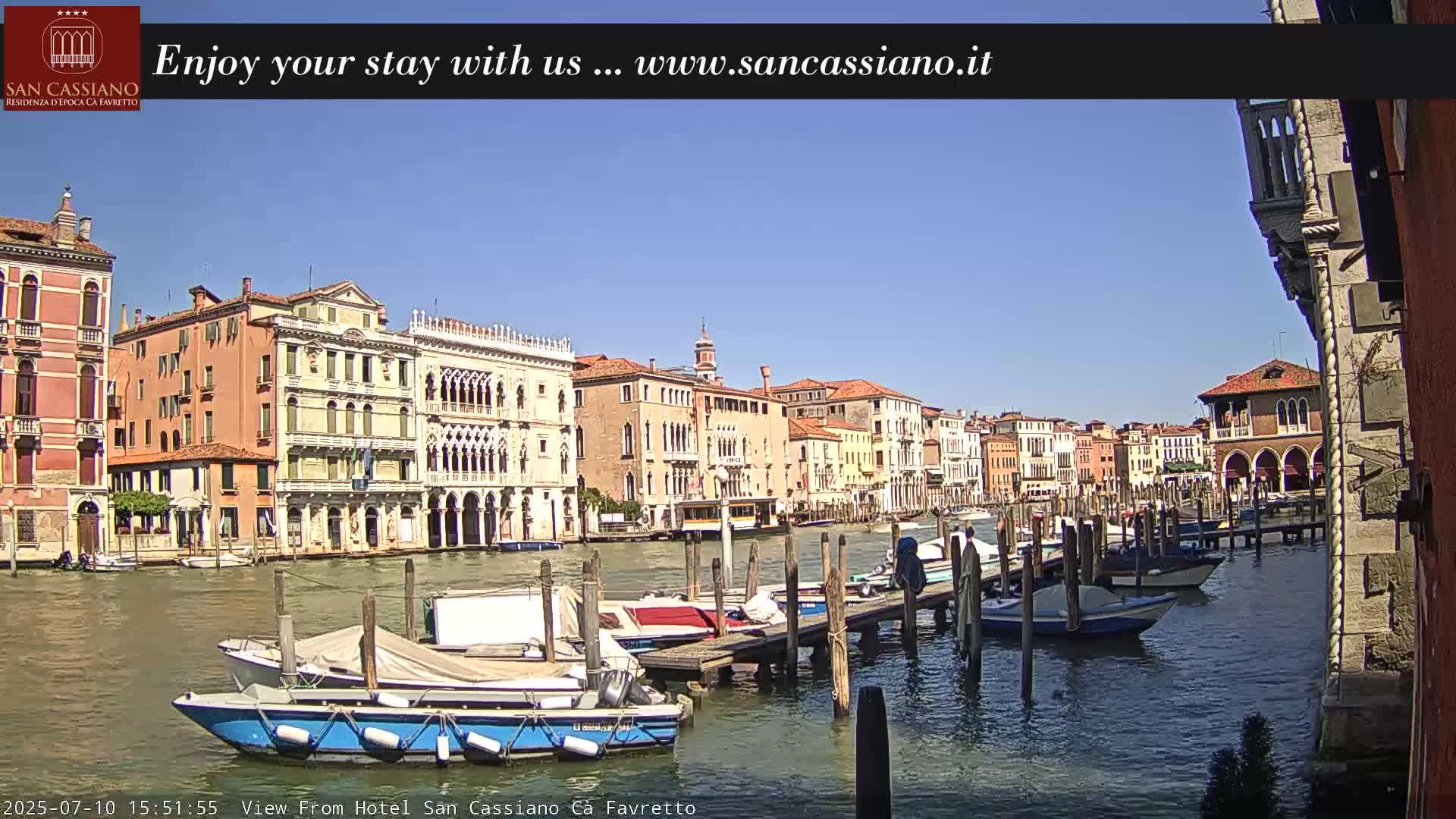 View of Grand Canal, Venice Live Cam - Venice, Veneto, Italy