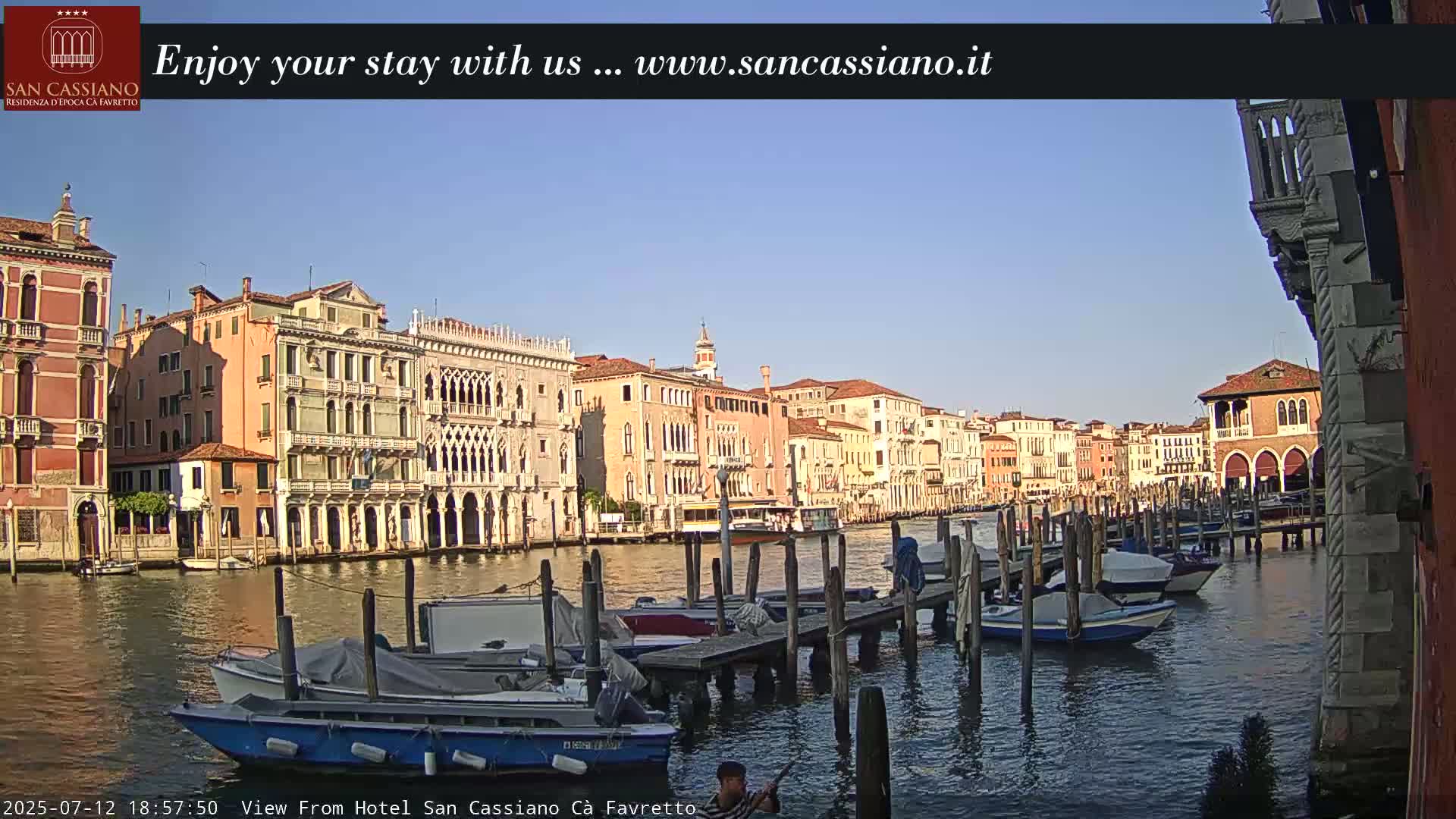 View of Grand Canal, Venice Live Cam - Venice, Veneto, Italy