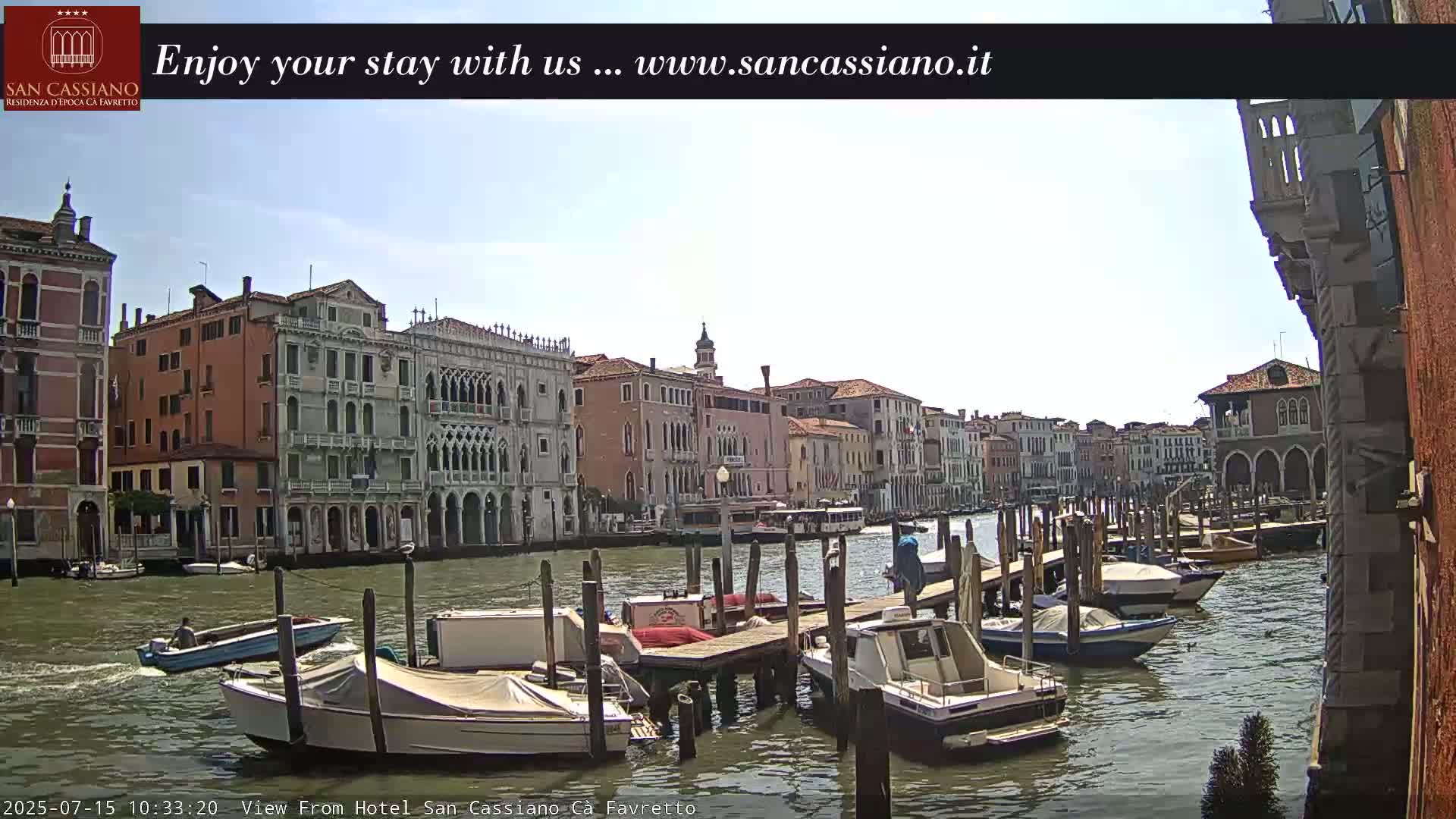 View of Grand Canal, Venice Live Cam - Venice, Veneto, Italy