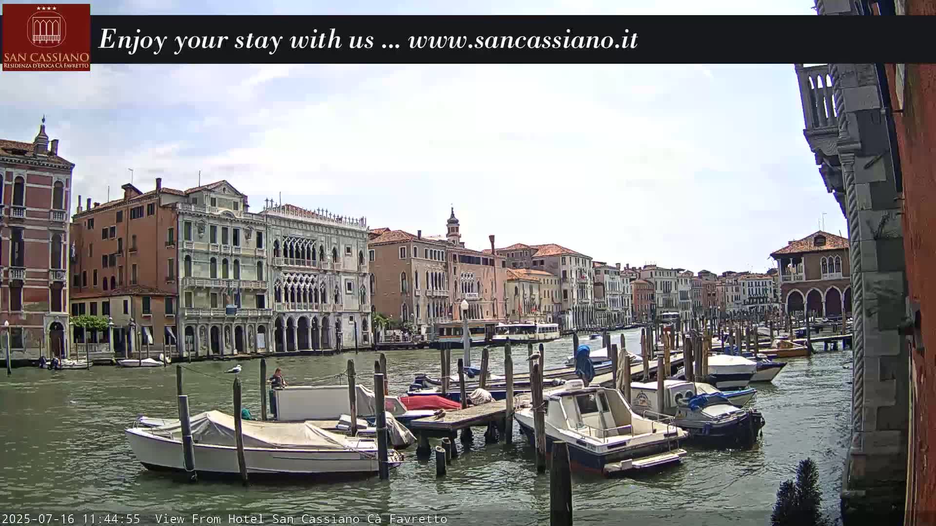 View of Grand Canal, Venice Live Cam - Venice, Veneto, Italy